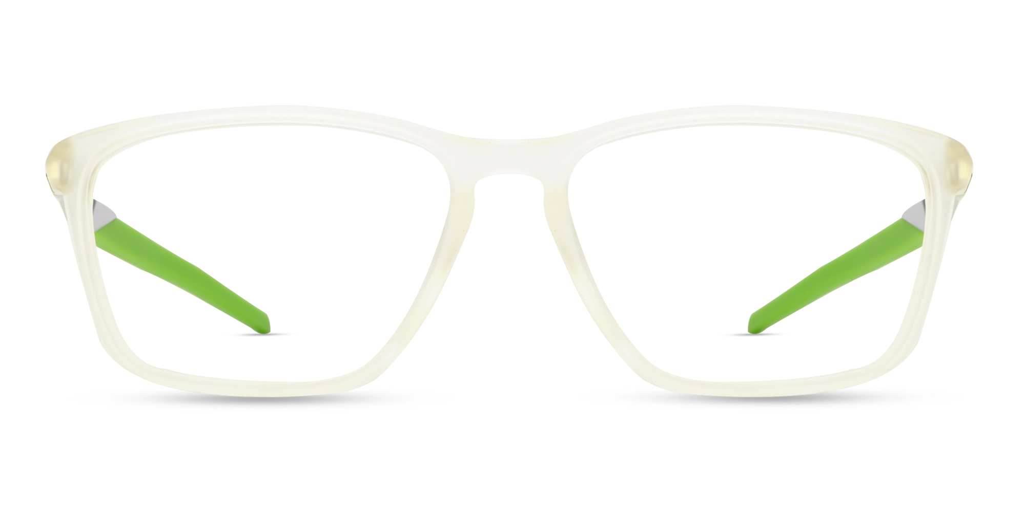 Dove White & Neon Rectangular Sports Glasses-1