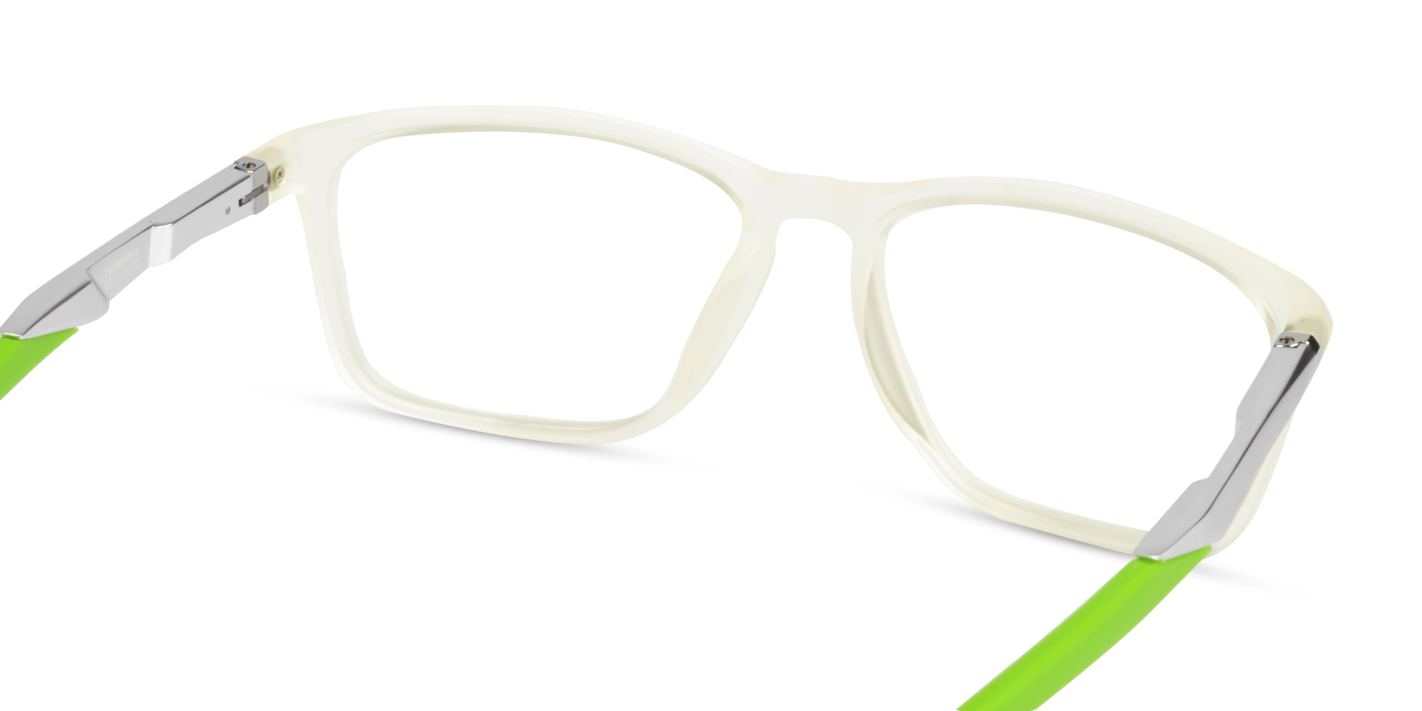 Dove White & Neon Rectangular Sports Glasses-5