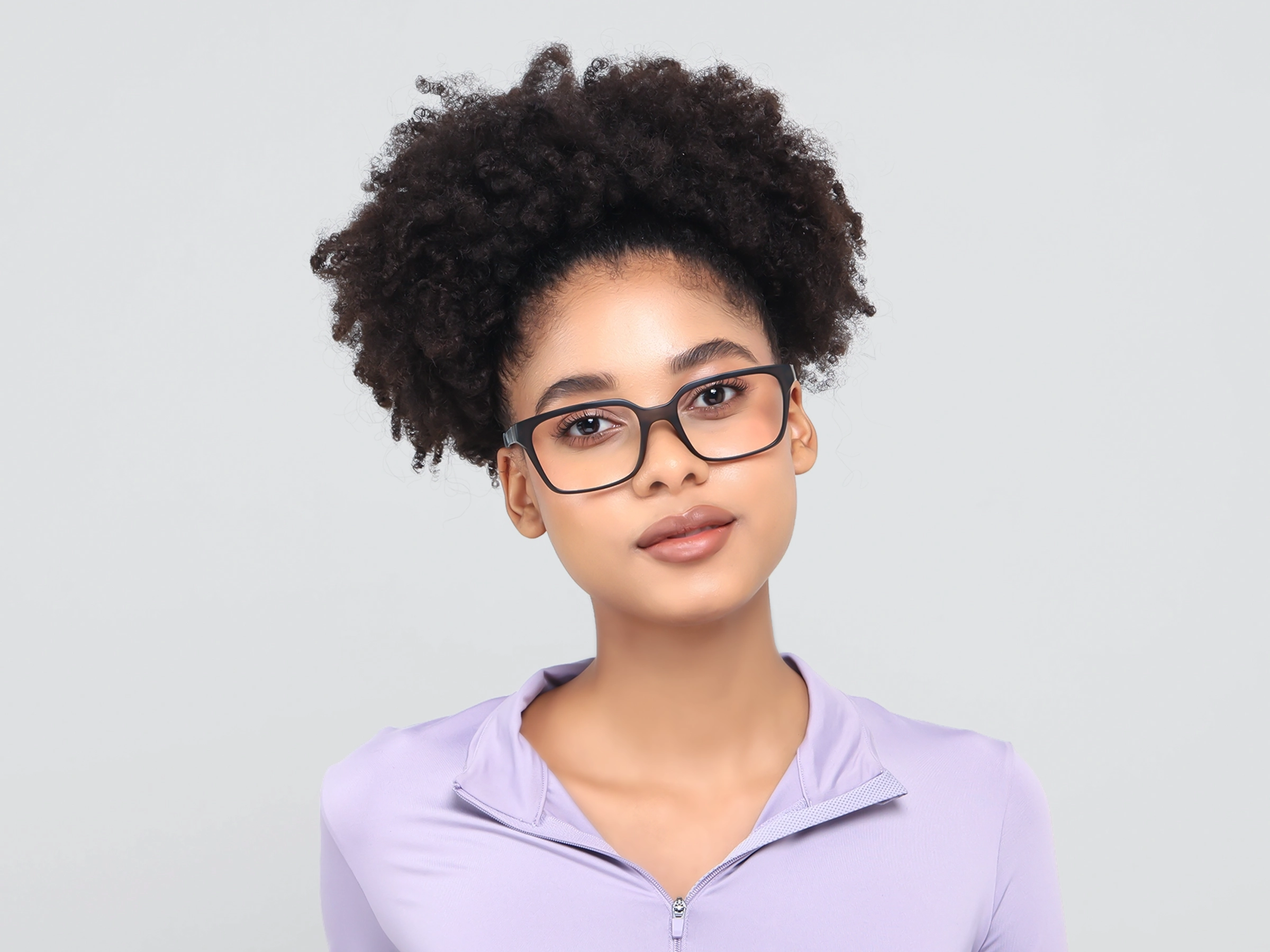 Large Black & Grey Sports Square Glasses-11