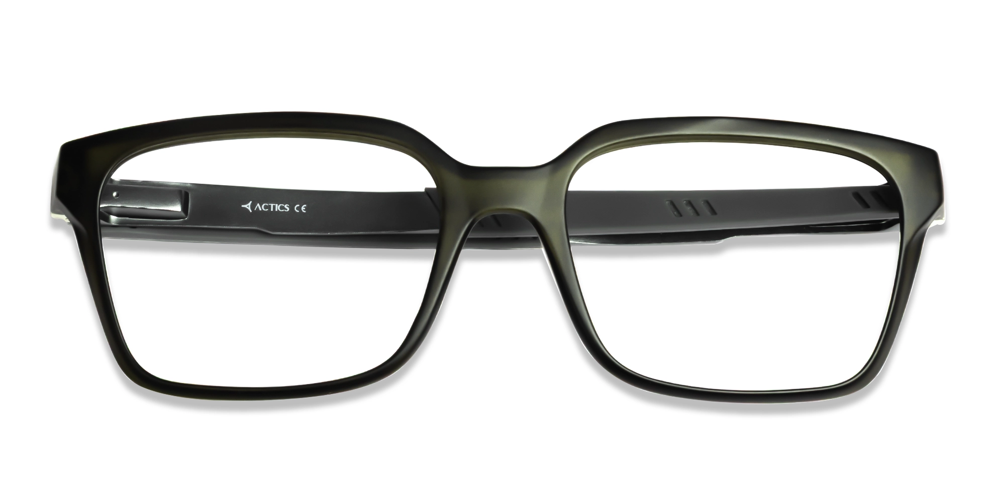 Large Black & Grey Sports Square Glasses-6