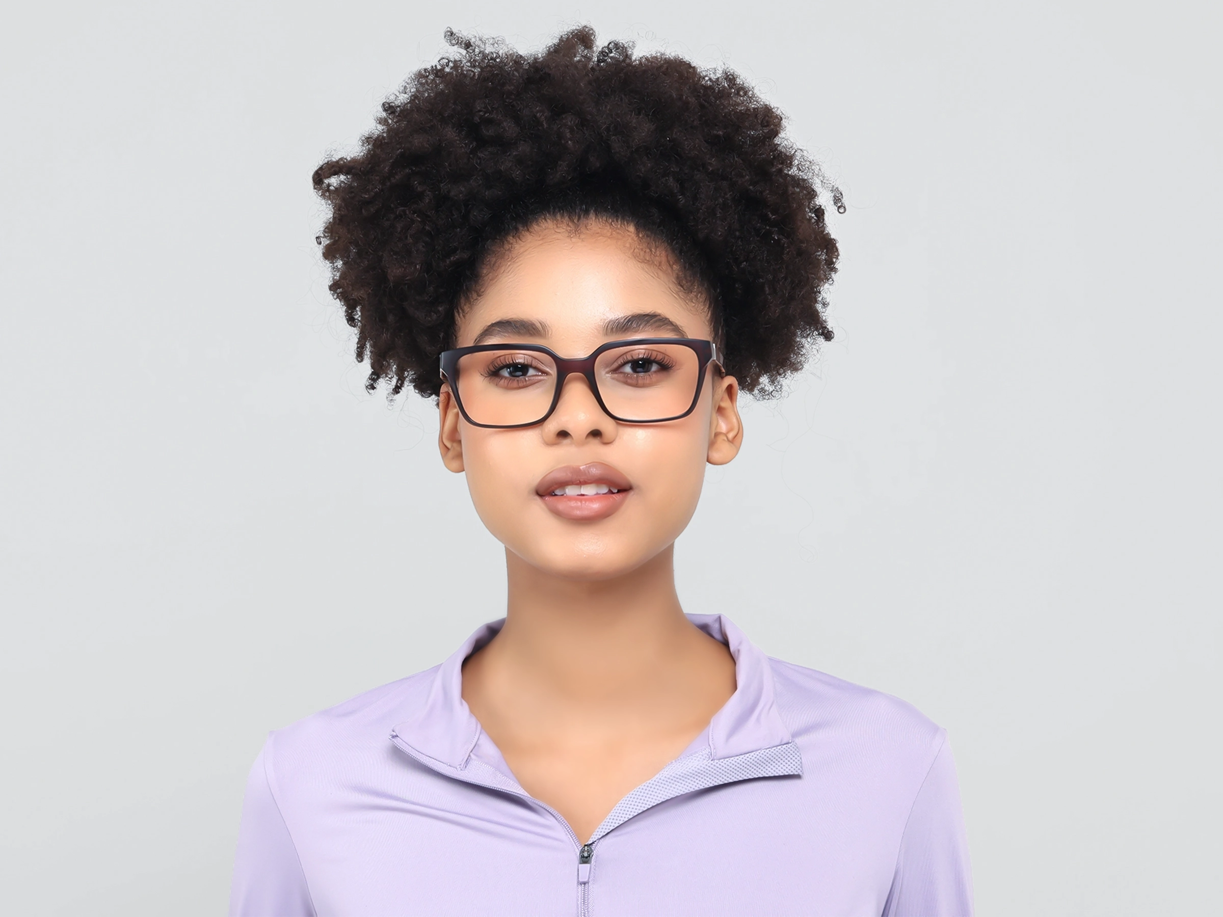 Large Dark Brown Square Athletic Glasses-11