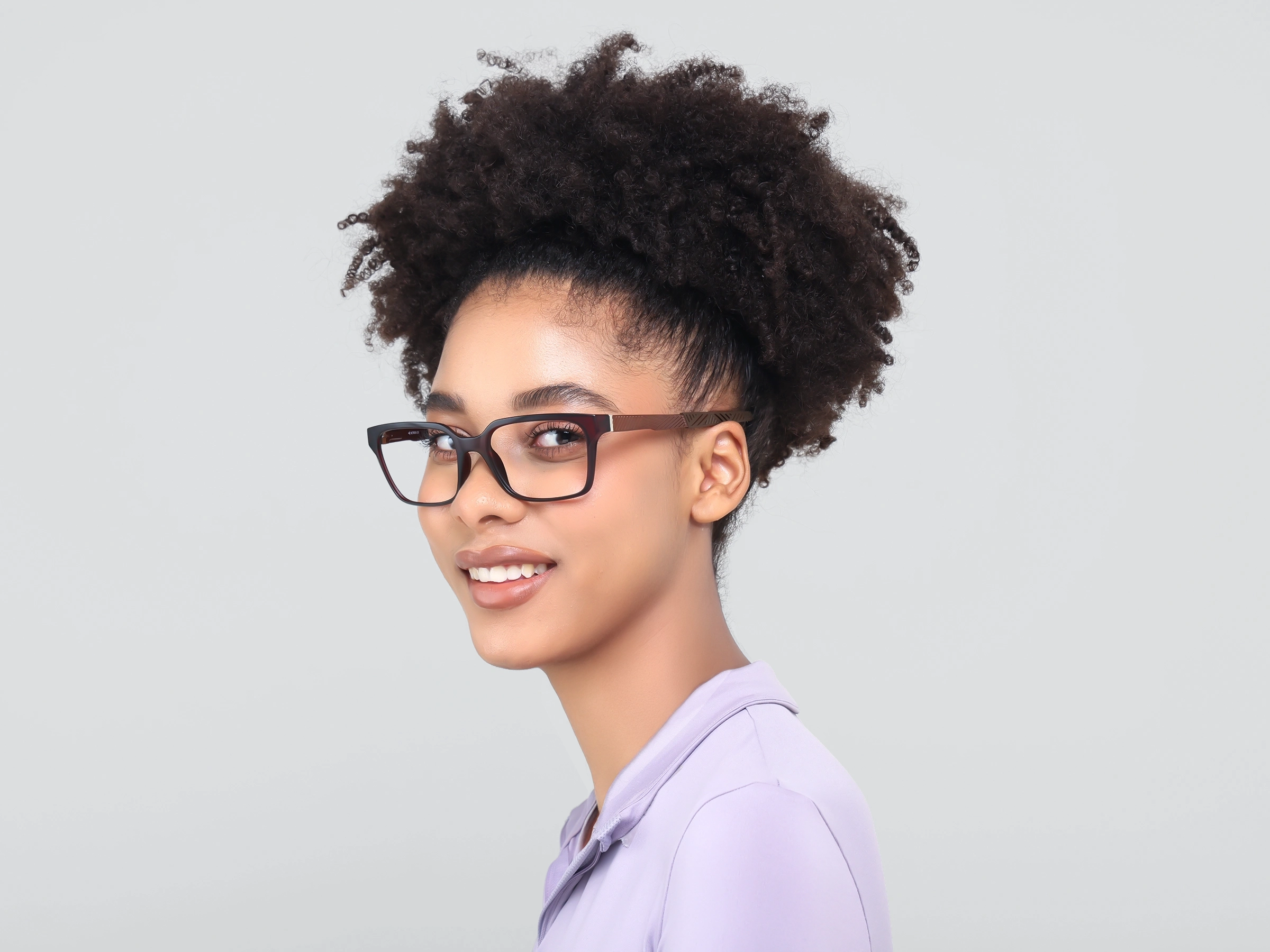 Large Dark Brown Square Athletic Glasses-13