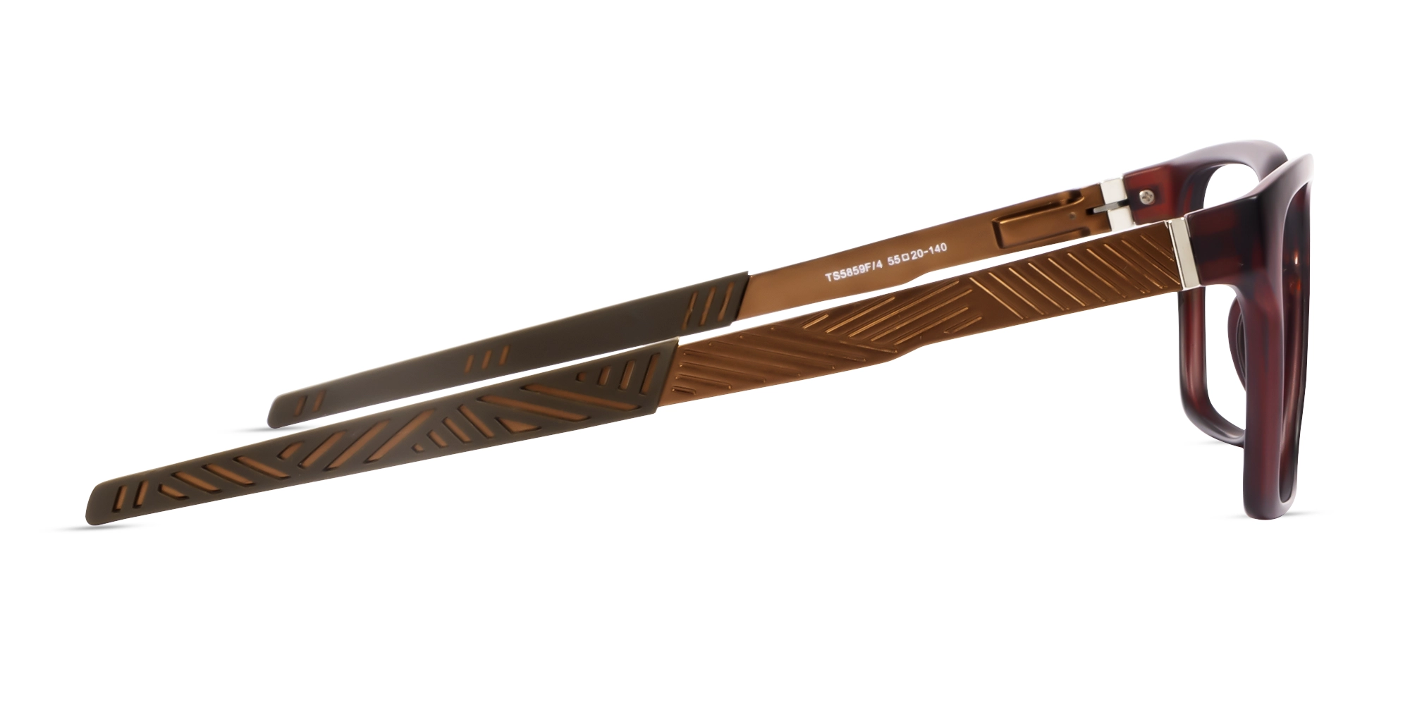 Large Dark Brown Square Athletic Glasses-4