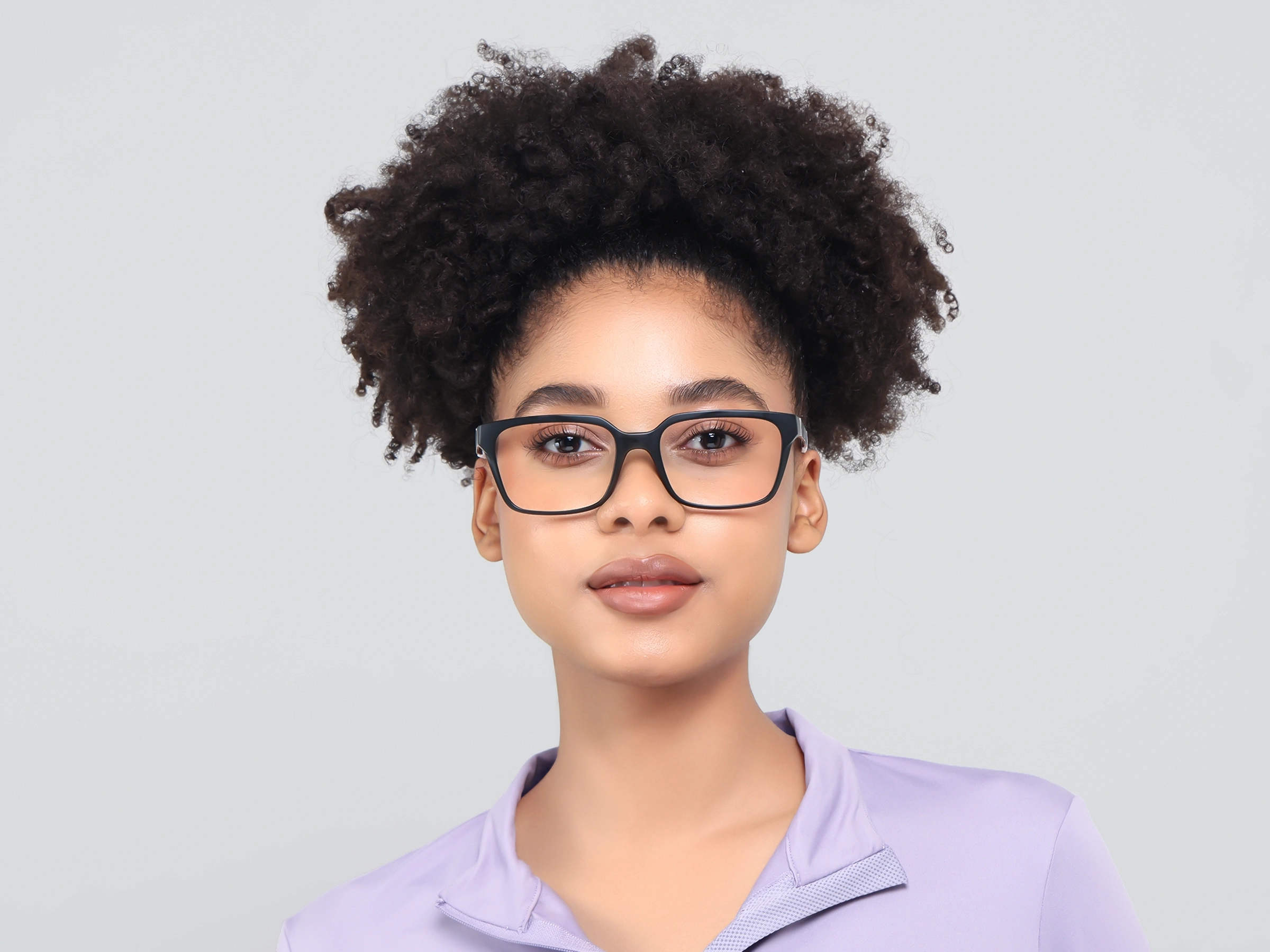 Black & White Square Athletic Glasses-11