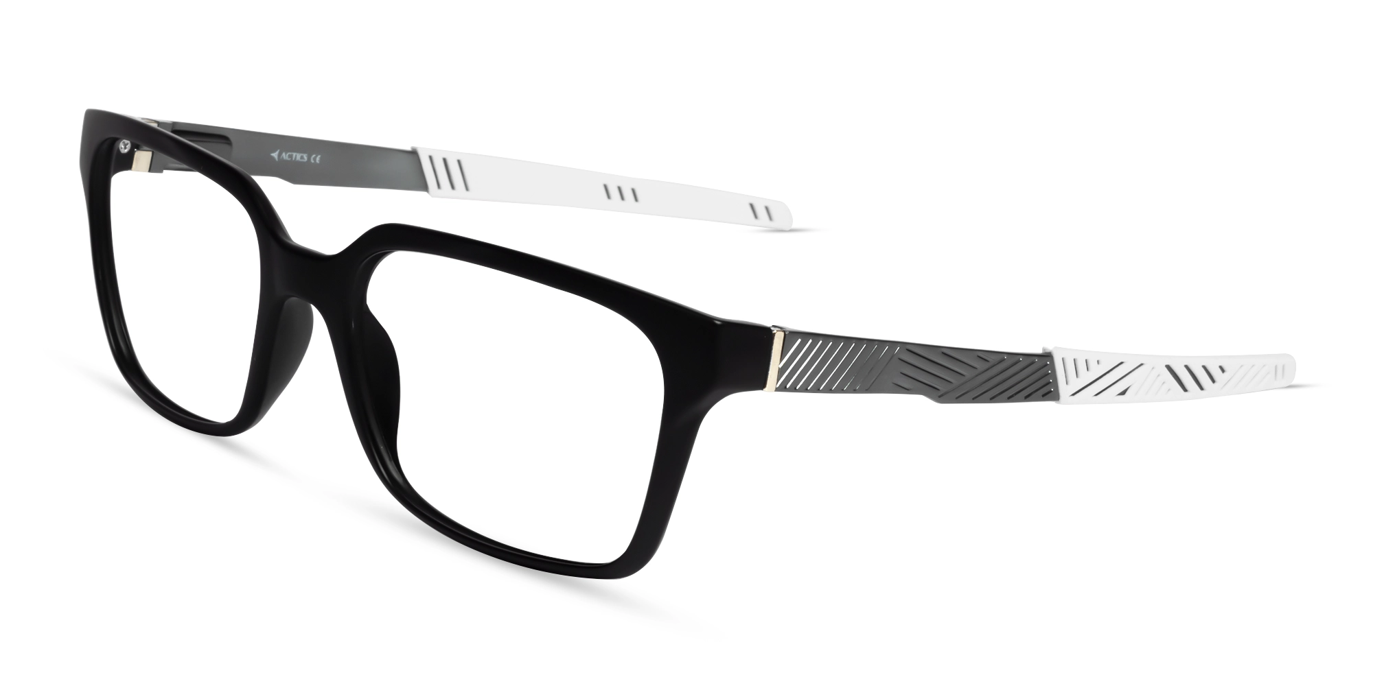 Black & White Square Athletic Glasses-3
