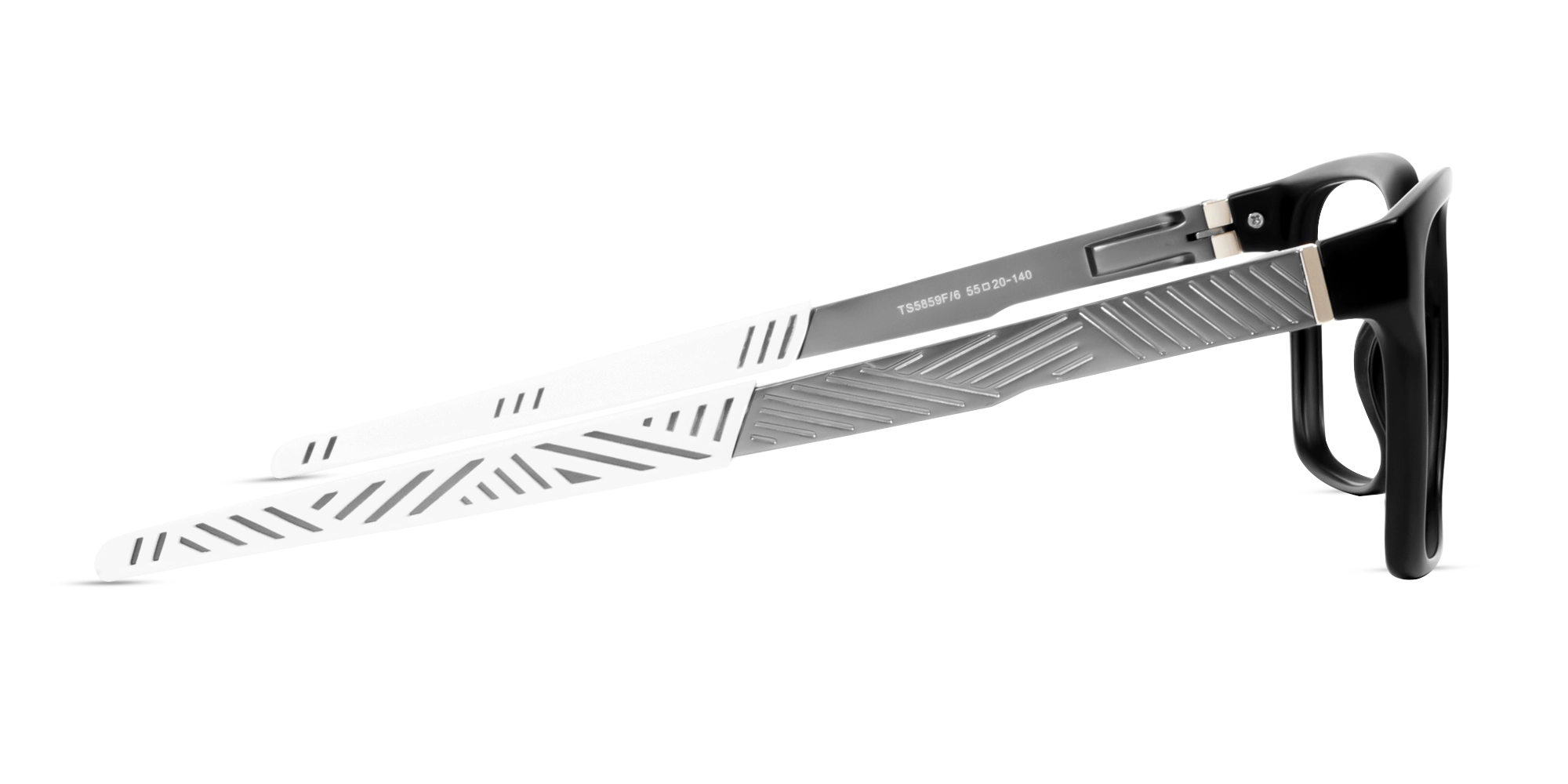 Black & White Square Athletic Glasses-4