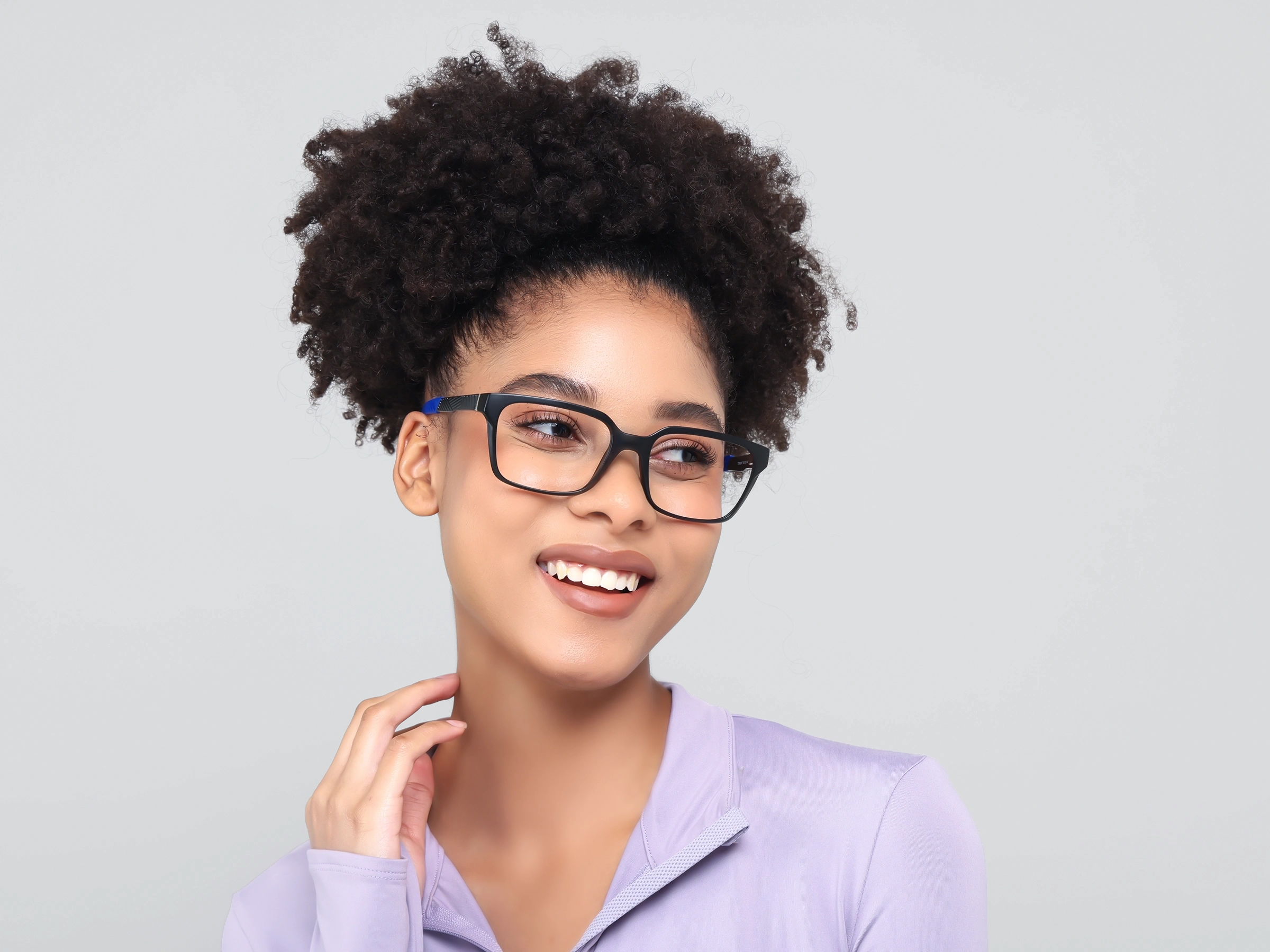 Black & Blue Square Athletic Eyeglasses-12