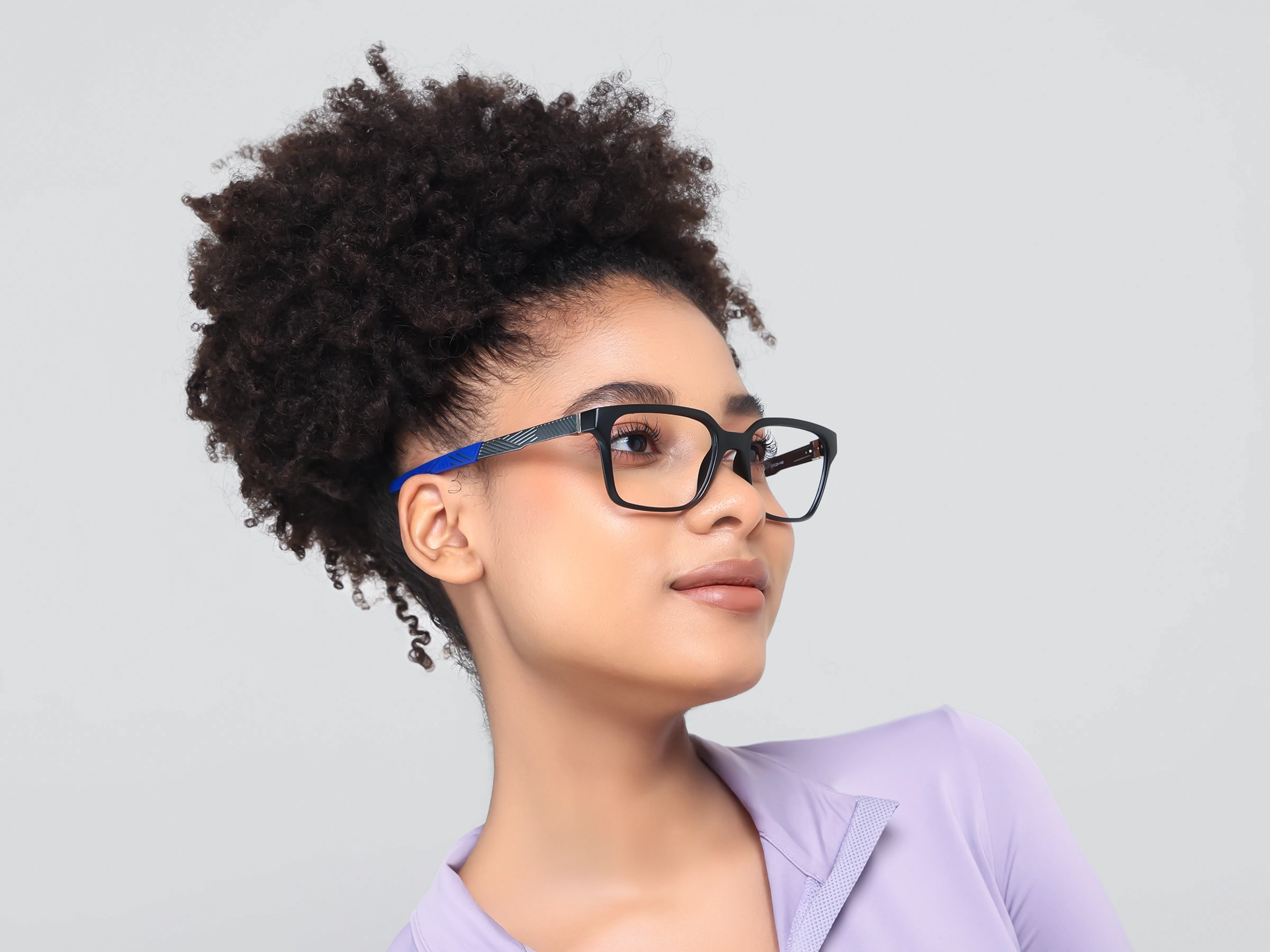 Black & Blue Square Athletic Eyeglasses-13