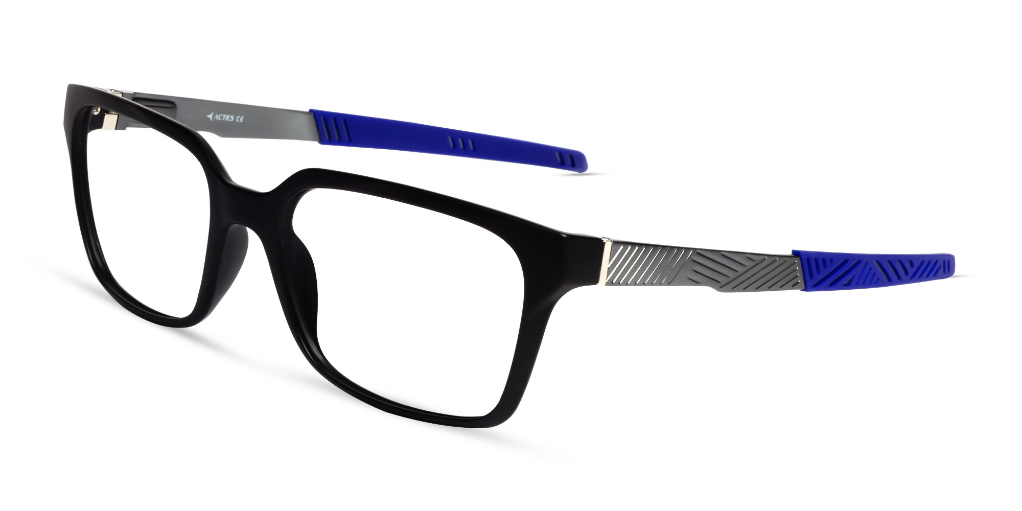 Black & Blue Square Athletic Eyeglasses-3