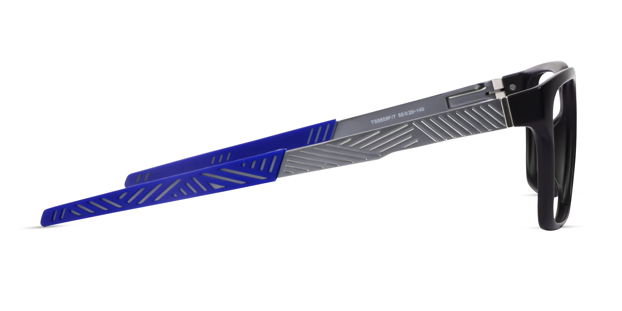 Black & Blue Square Athletic Eyeglasses-4