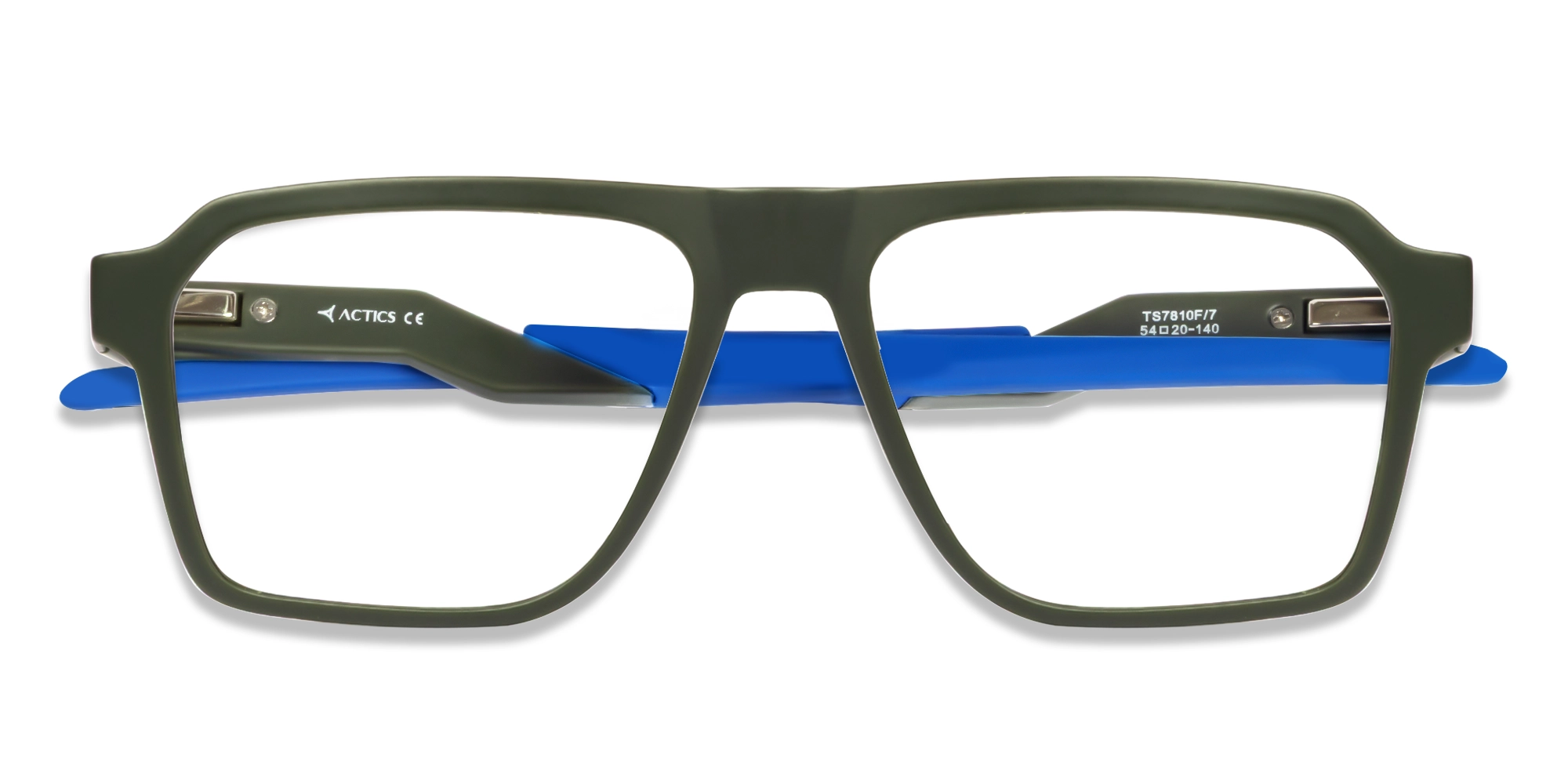 Hunter Green Flattop Square Sports Glasses-6