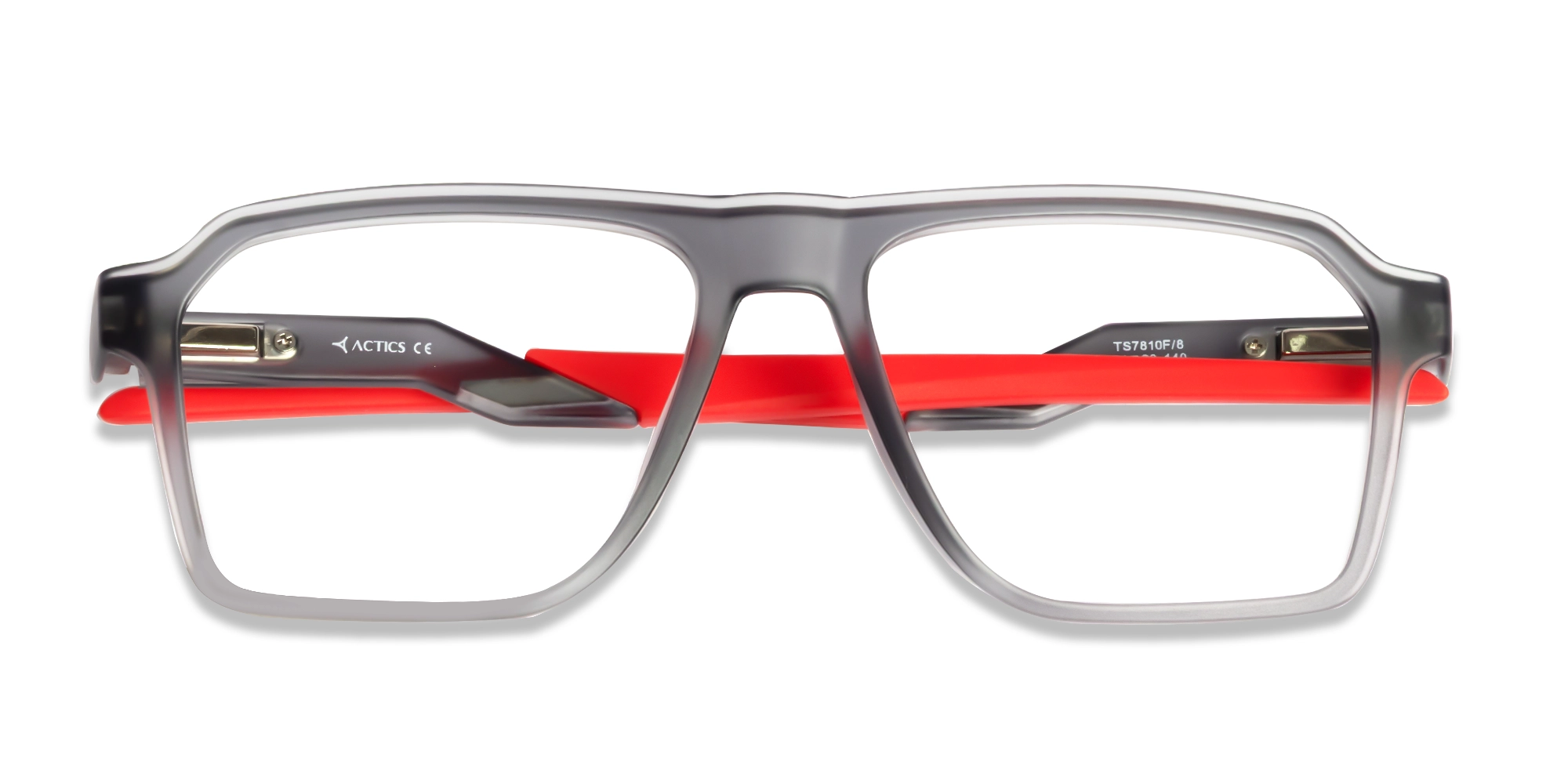 Translucent Grey Flattop Square Sports Glasses-6