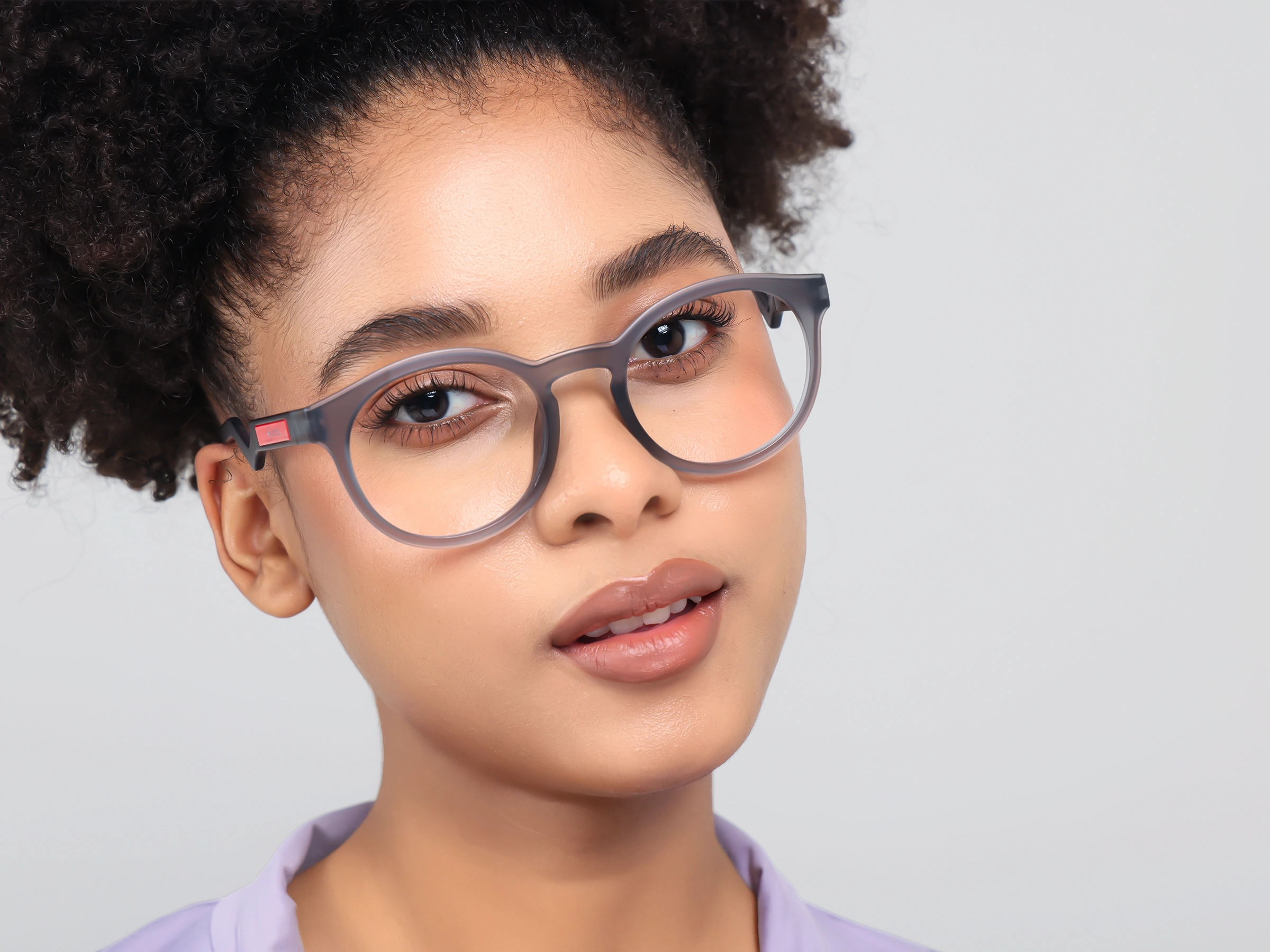 Translucent Grey Round Sports Eyeglasses-12