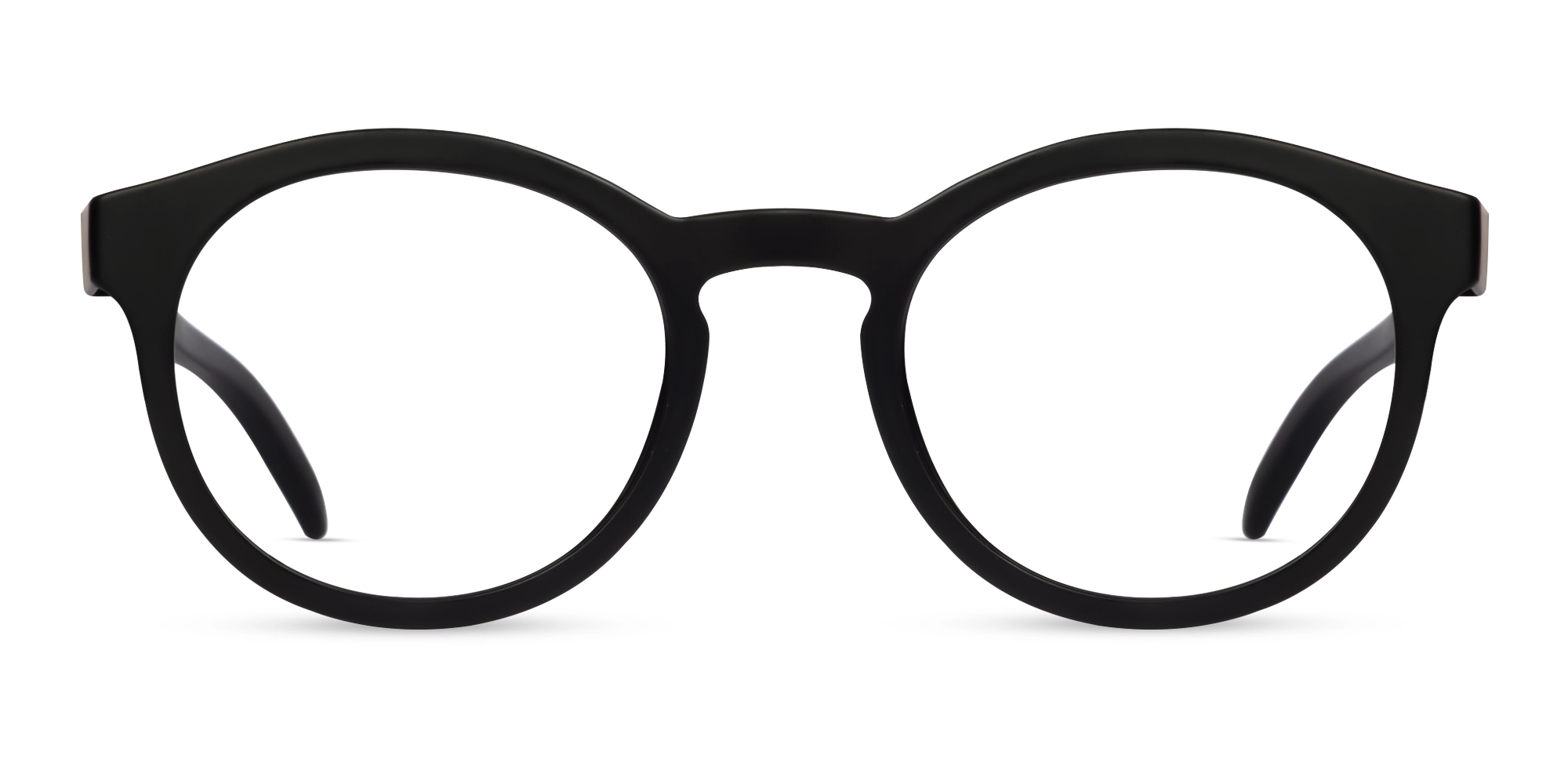 Large Black Sports Round Fullrim Glasses-1