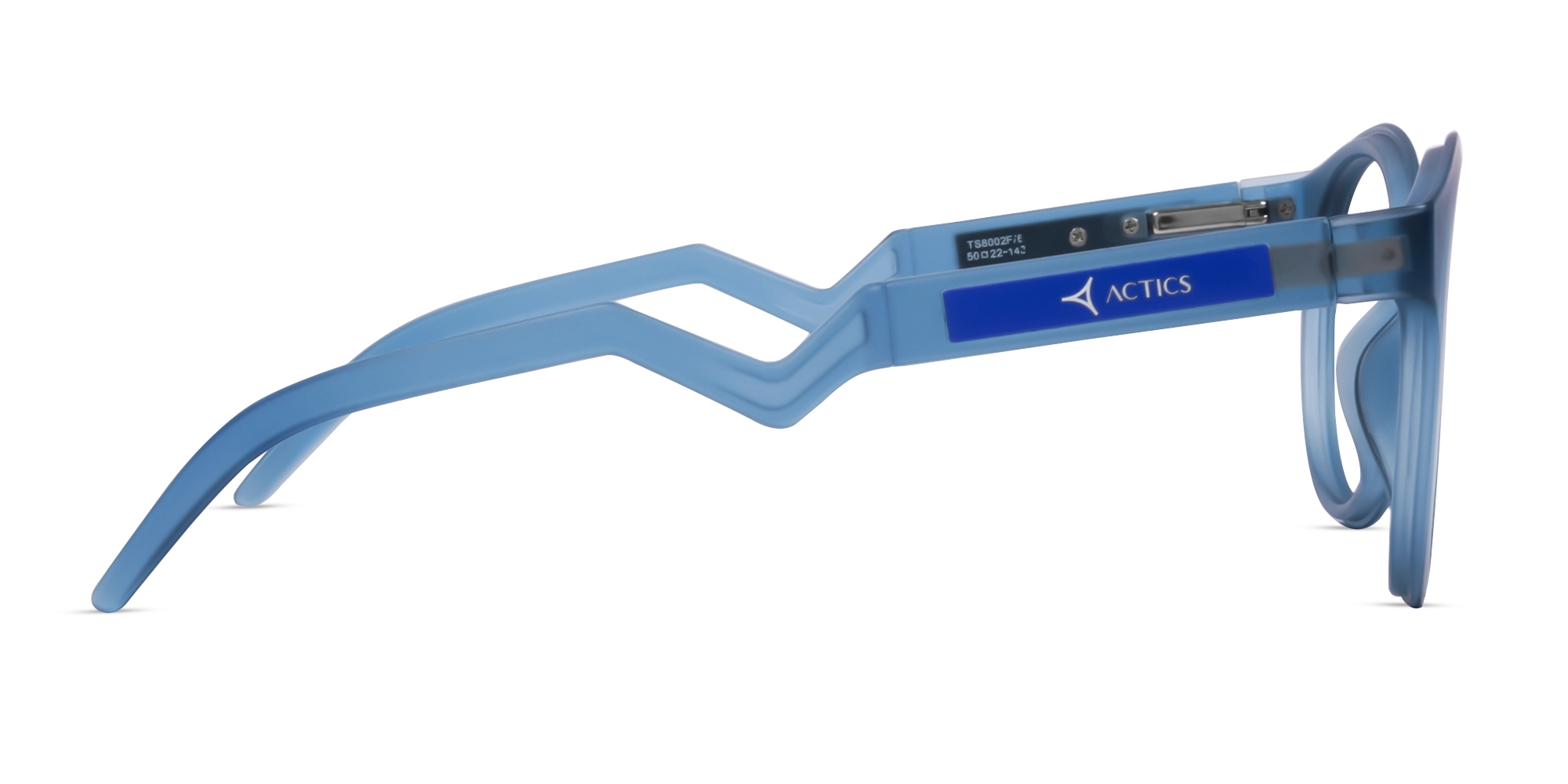 Sports Translucent Steel Blue Round Fullrim Glasses-4