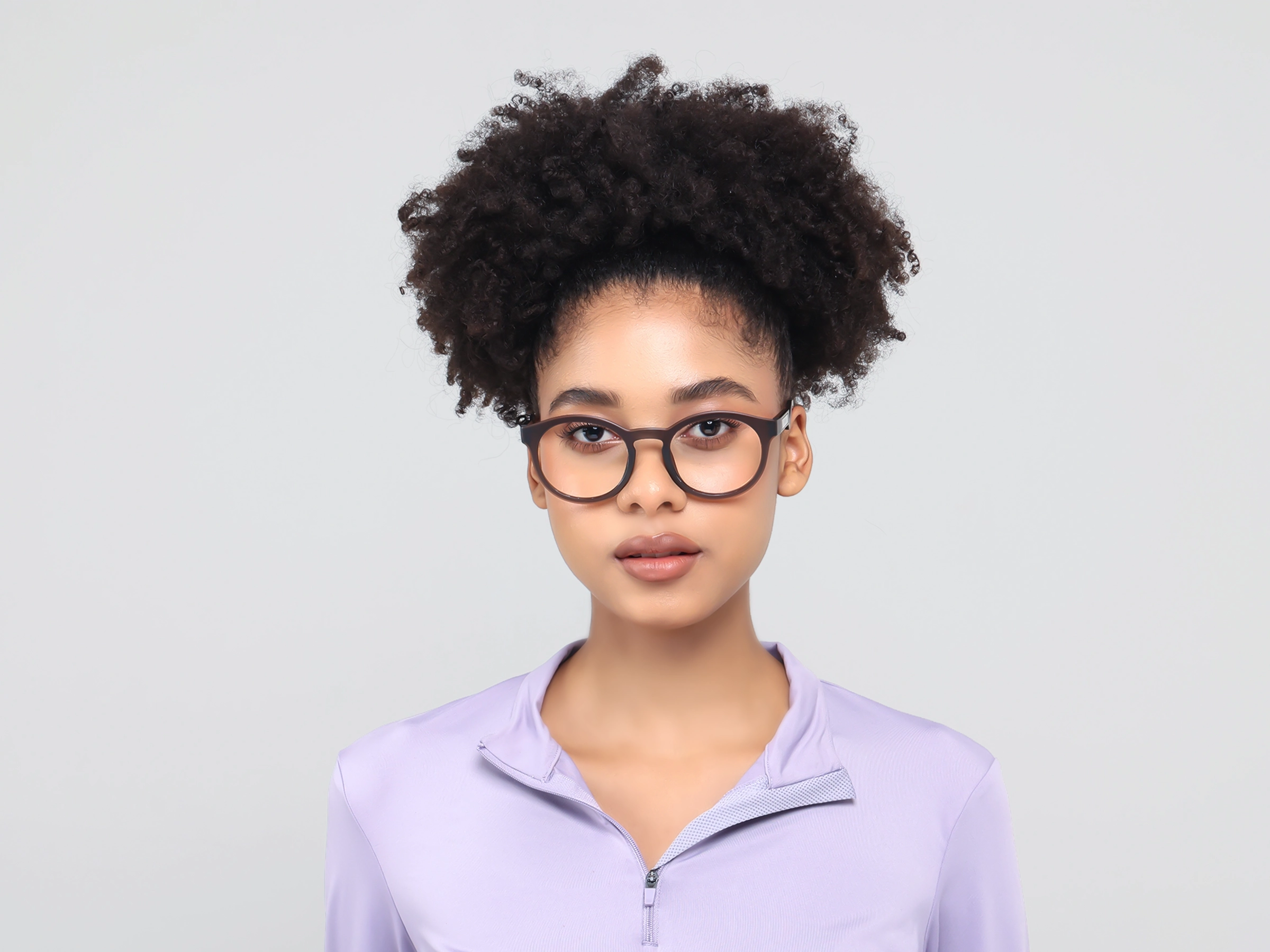 Translucent Brown Round Athletic Eyeglasses-11