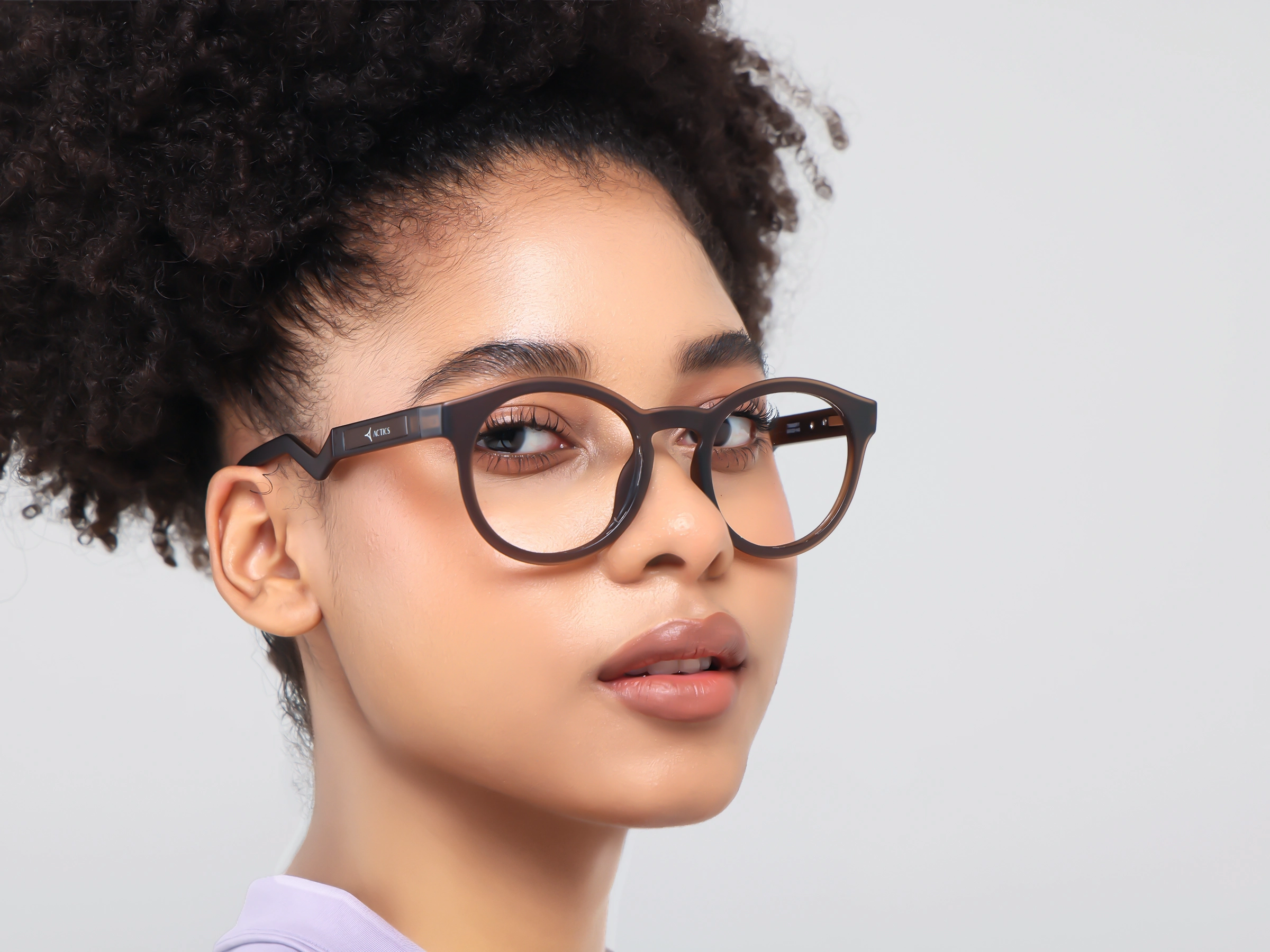 Translucent Brown Round Athletic Eyeglasses-12