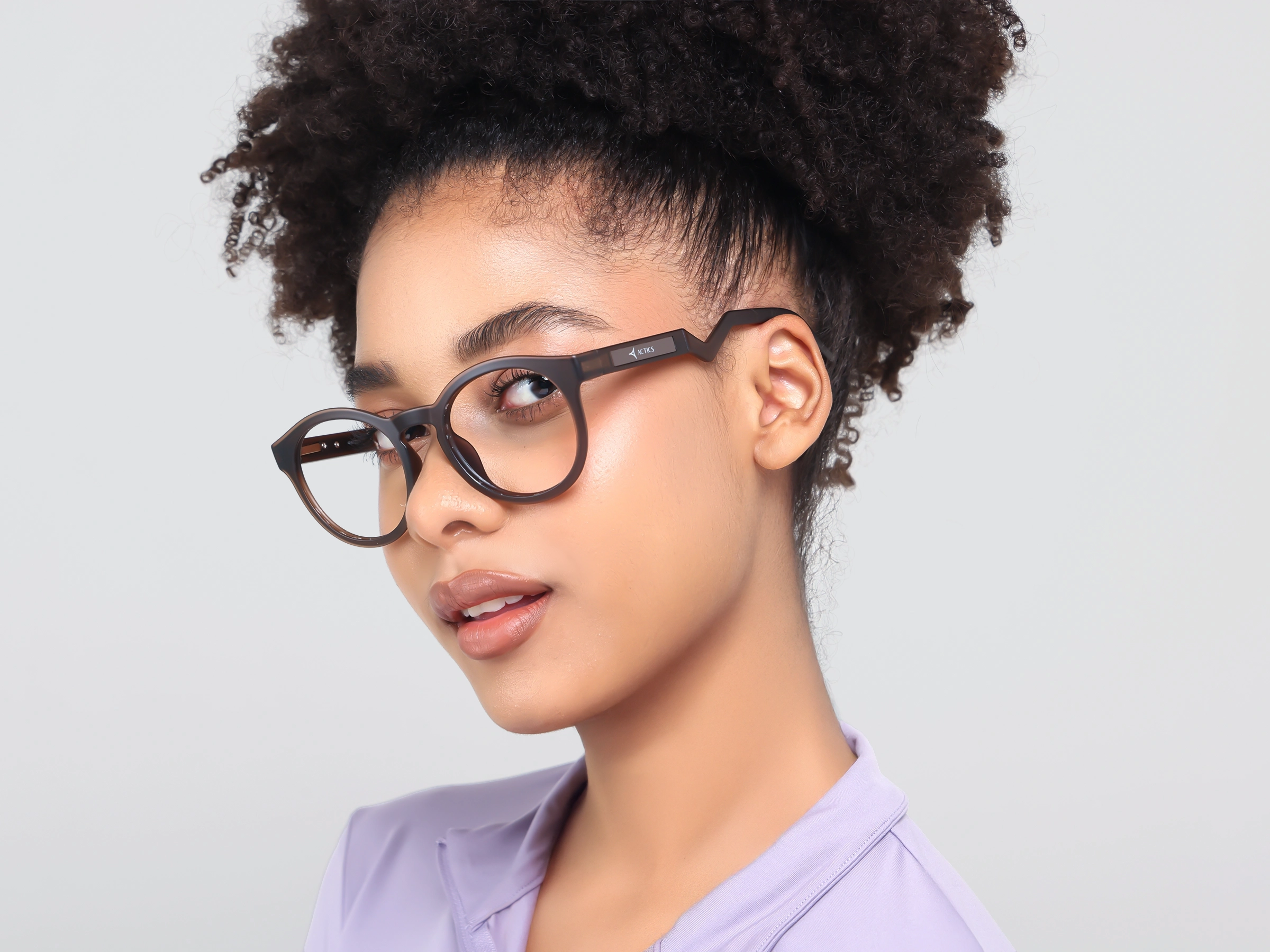Translucent Brown Round Athletic Eyeglasses-13