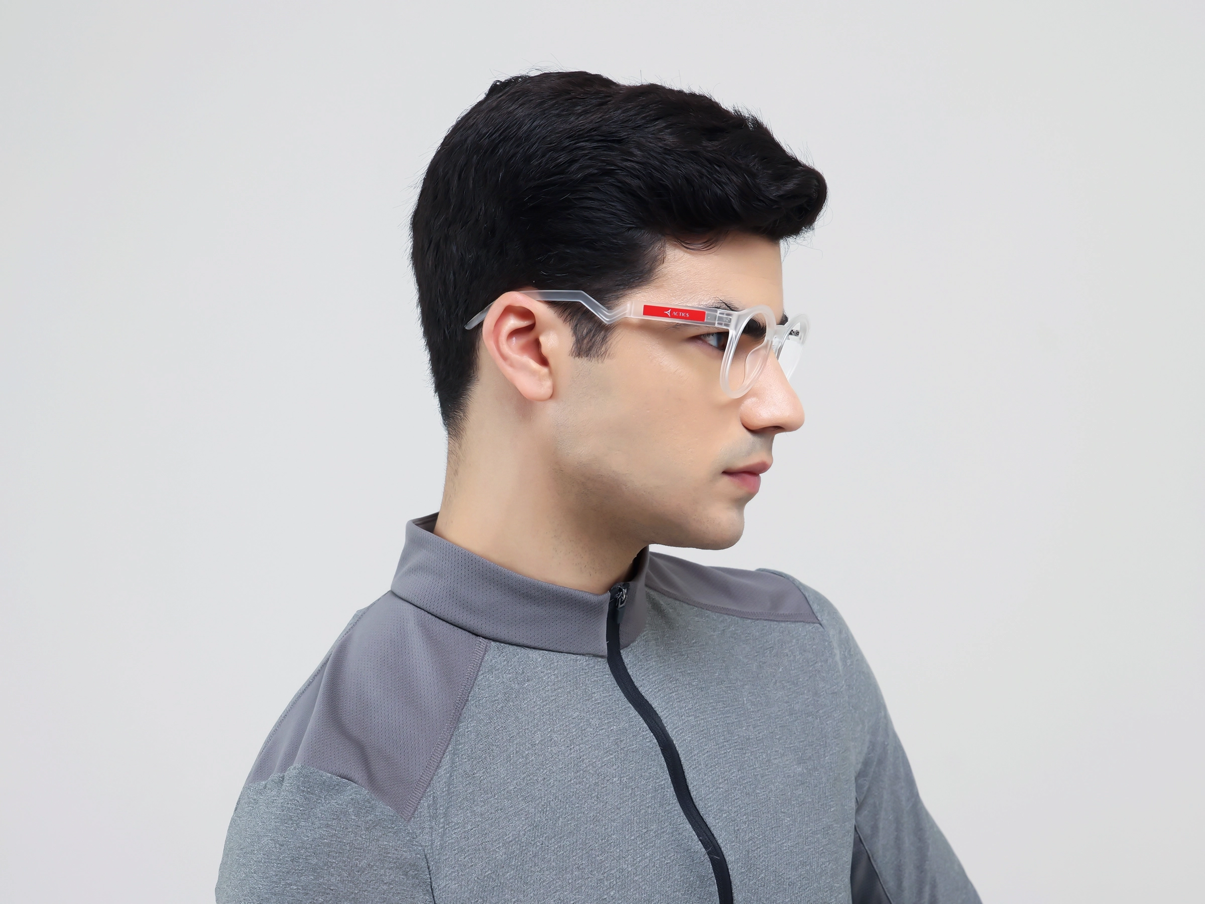 Dove White Round Sports Eyeglasses-2