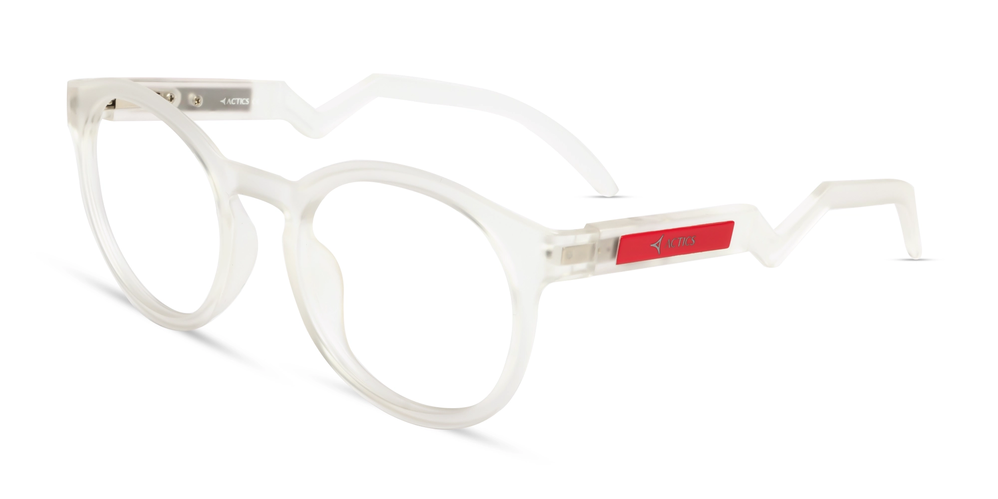 Dove White Round Sports Eyeglasses-3