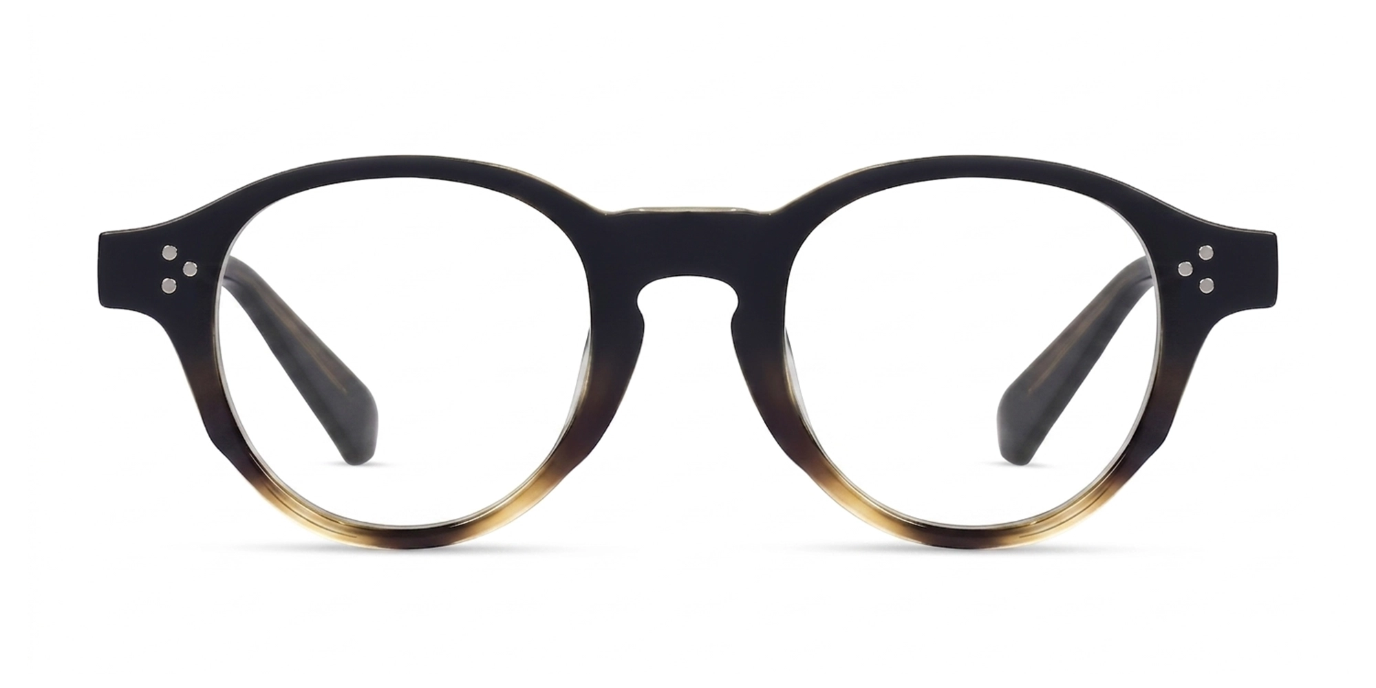 Matte Black Round Keyhole Bridge Glasses-1 Matte Black Round Keyhole Bridge Glasses-1