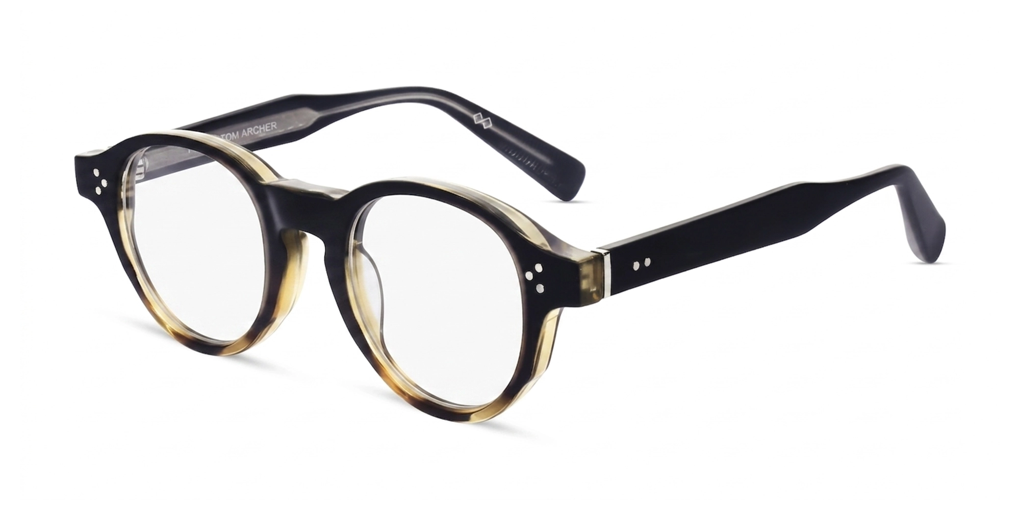 Matte Black Round Keyhole Bridge Glasses-3 Matte Black Round Keyhole Bridge Glasses-3