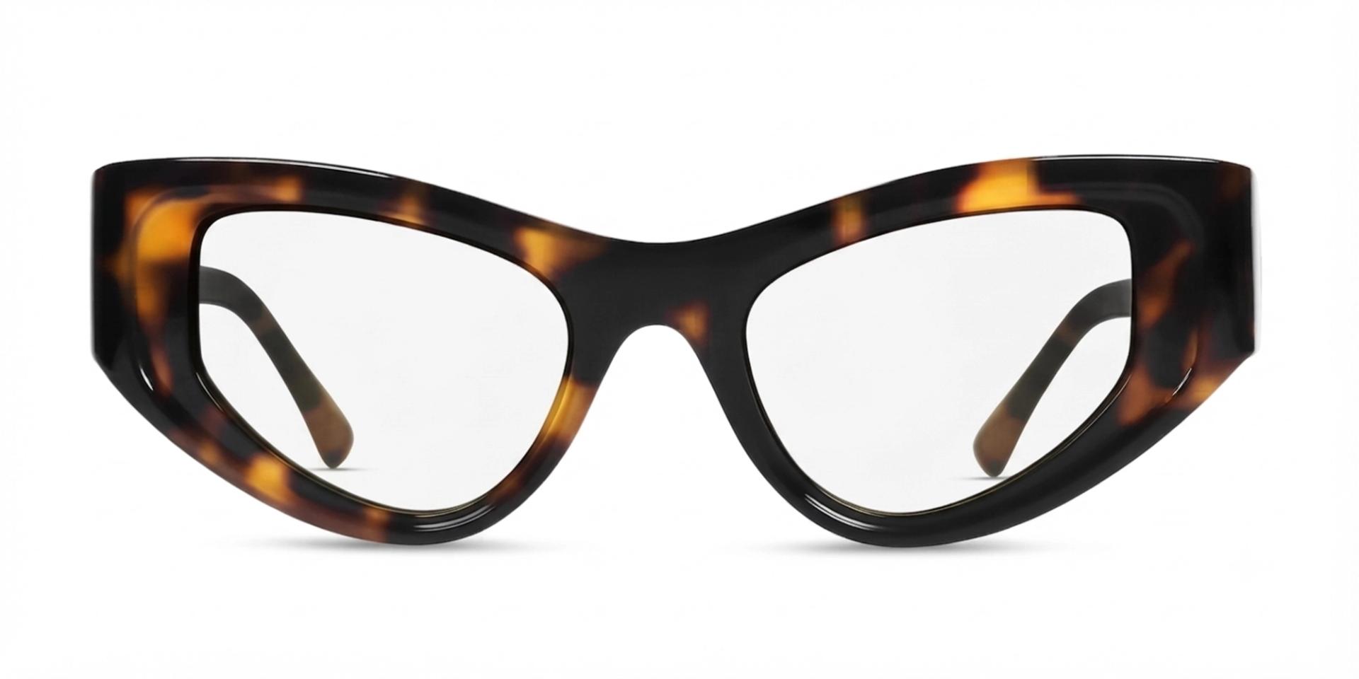Honey Tortoise Oversized Cat-eye Glasses For Women-1 Honey Tortoise Oversized Cat-eye Glasses For Women-1