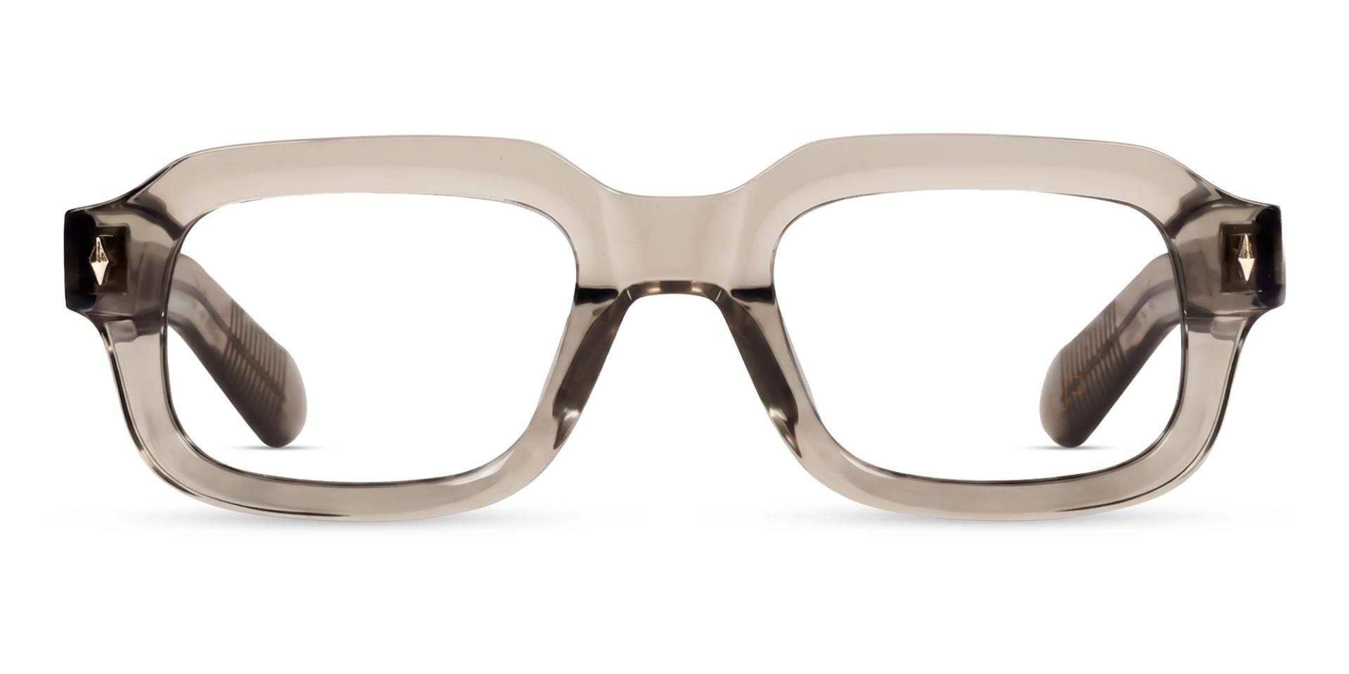 Crystal Grey Elegant Fullrim Rectangular Glasses-1 Crystal Grey Elegant Fullrim Rectangular Glasses-1