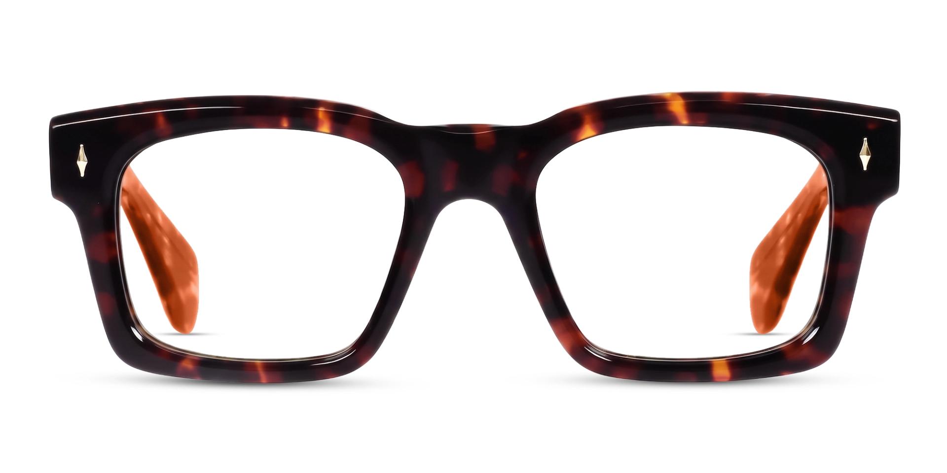 Tortoise Square Full-Rim Acetate Glasses-1