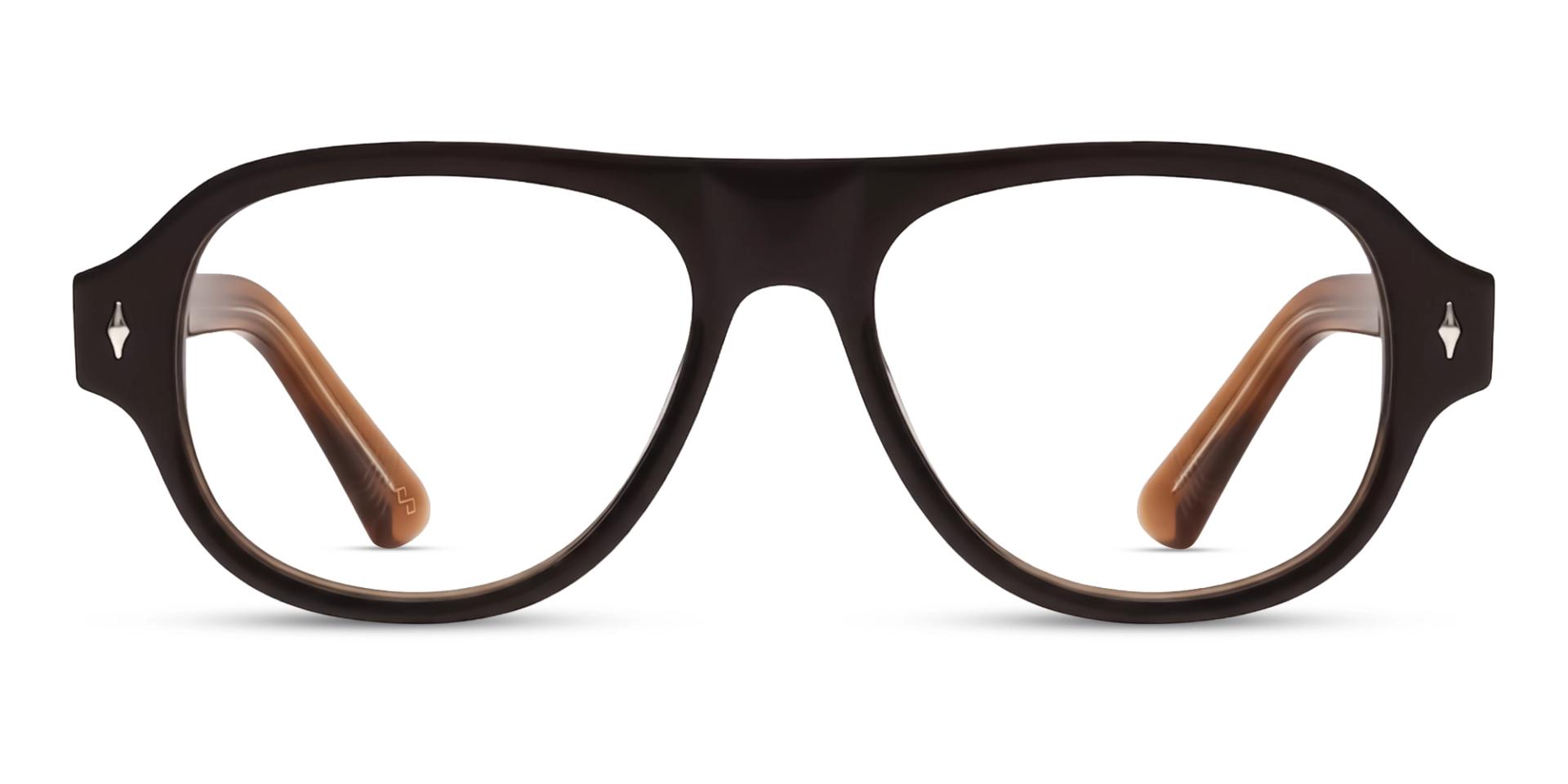 Dark Brown Flat-Top Pilot Glasses-1 Dark Brown Flat-Top Pilot Glasses-1