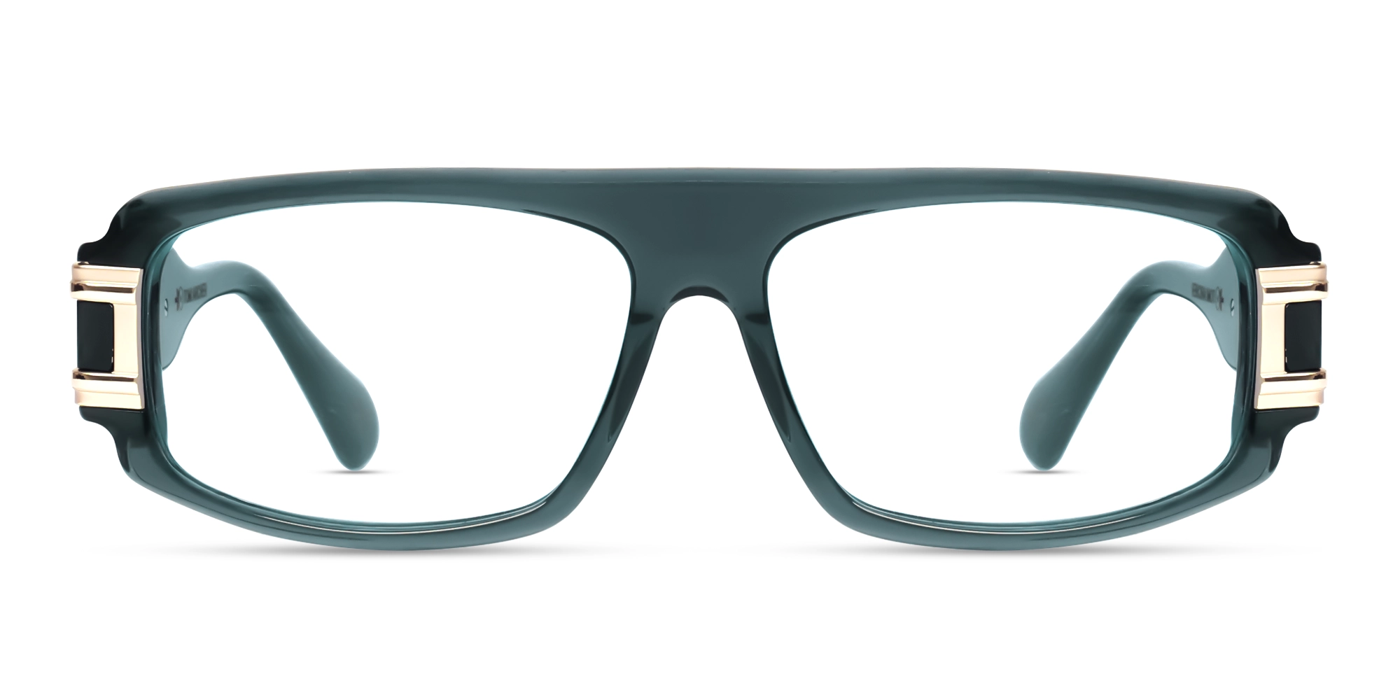 Crystal Grey Flat Top Oversized Rectangular Glasses-1 Crystal Grey Flat Top Oversized Rectangular Glasses-1