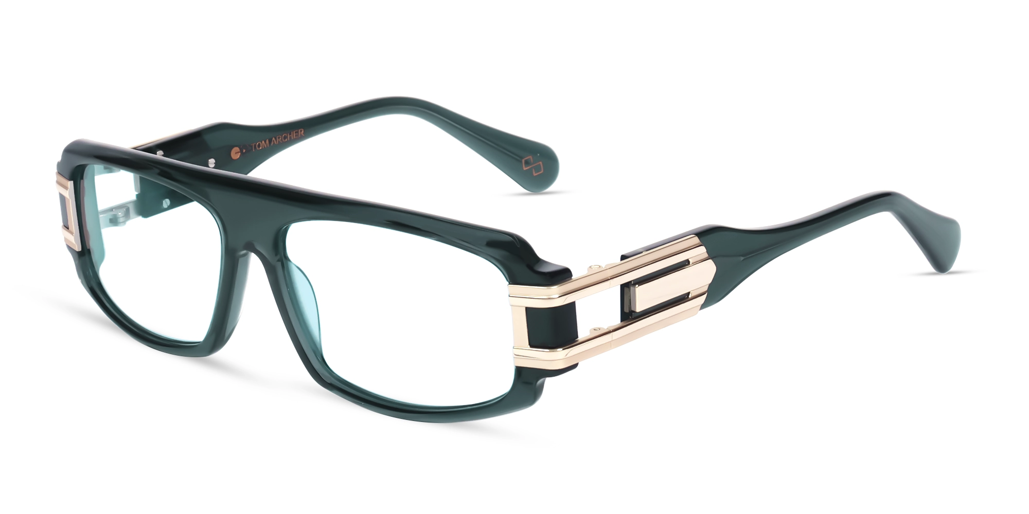 Crystal Grey Flat Top Oversized Rectangular Glasses-3 Crystal Grey Flat Top Oversized Rectangular Glasses-3