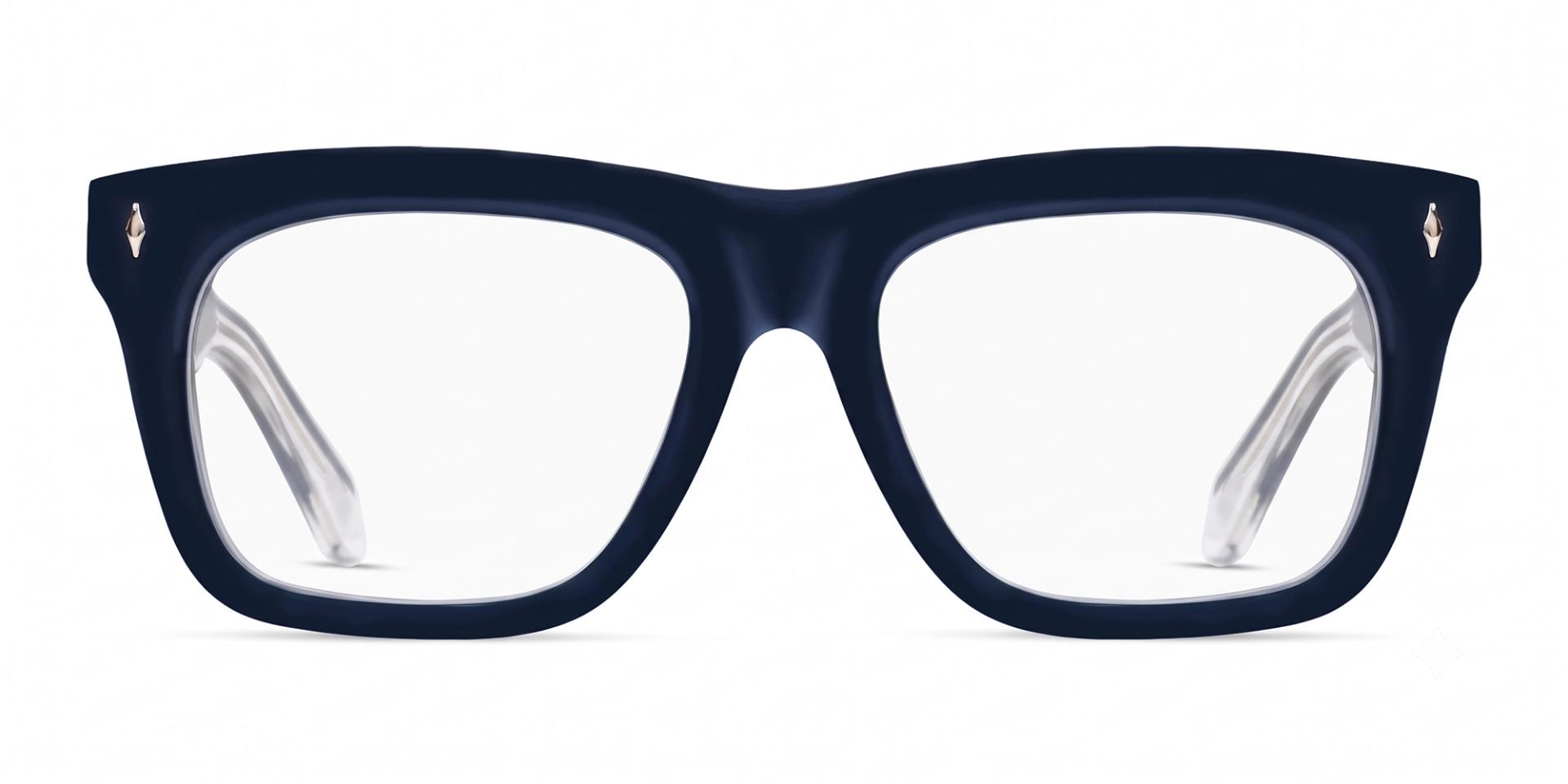 Navy Blue Square Full-Rim Acetate Glasses-1 Navy Blue Square Full-Rim Acetate Glasses-1