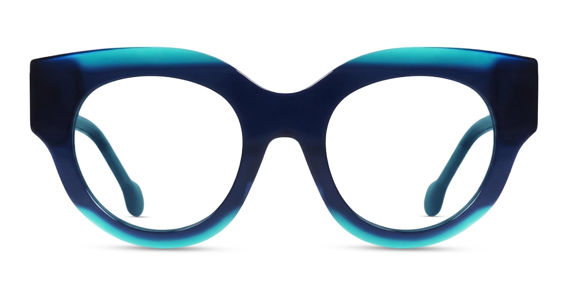 Crystal Blue Funky Butterfly Glasses For Women-1 Crystal Blue Funky Butterfly Glasses For Women-1