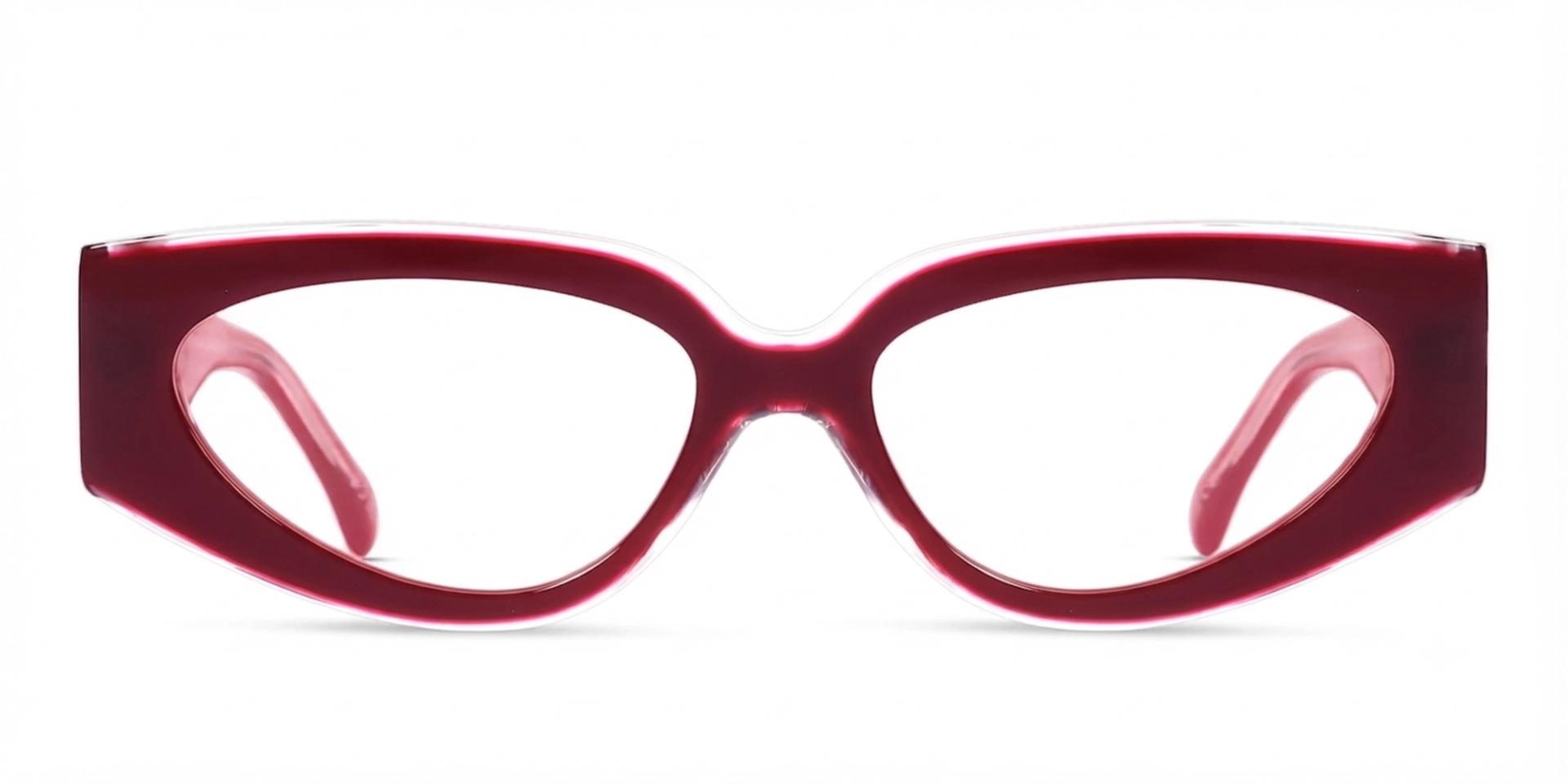 Funky Cherry Red Cat-eye Glasses For Women-1 Funky Cherry Red Cat-eye Glasses For Women-1