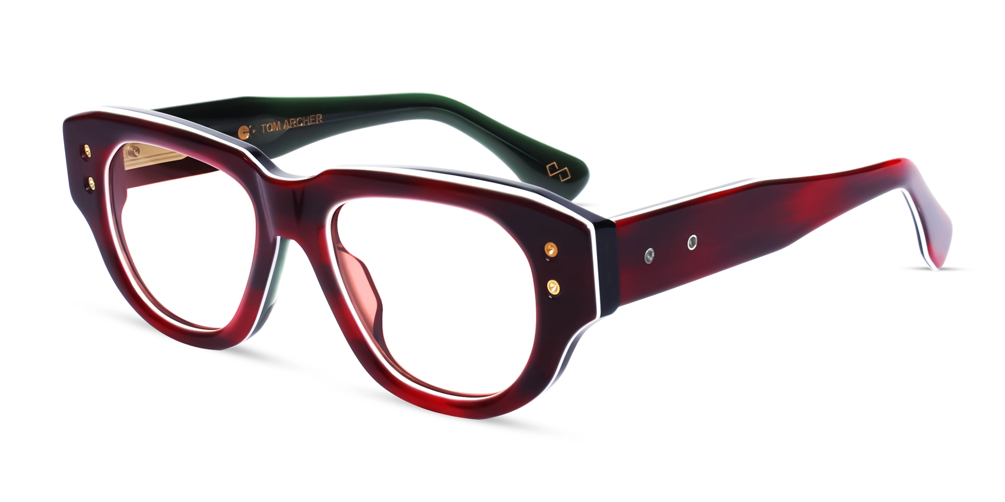 Bright Red Funky Geometric Fullrim Glasses-3 Bright Red Funky Geometric Fullrim Glasses-3