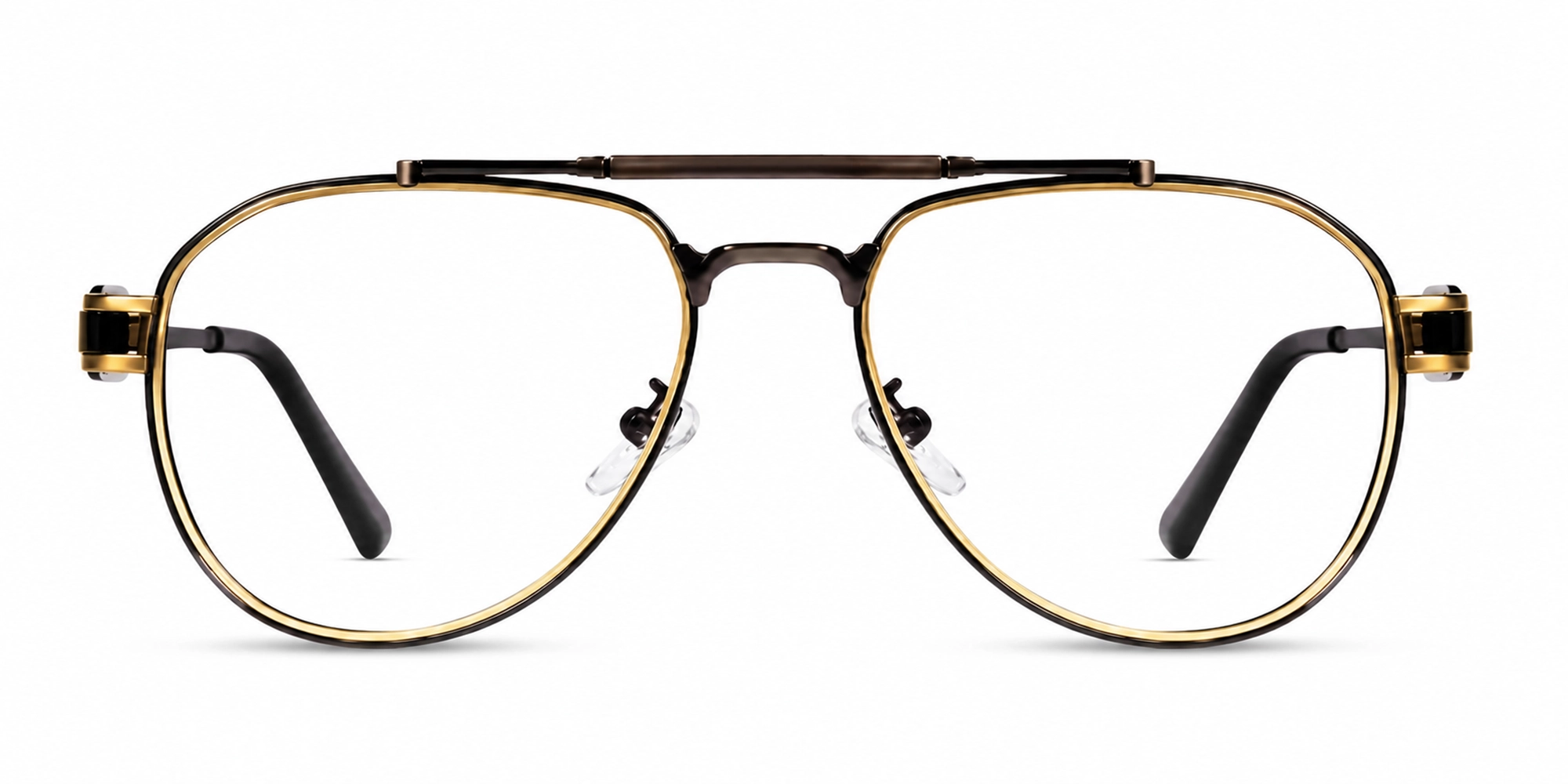 Polished Brown Pilot Glasses With Nose Pad-1 Polished Brown Pilot Glasses With Nose Pad-1
