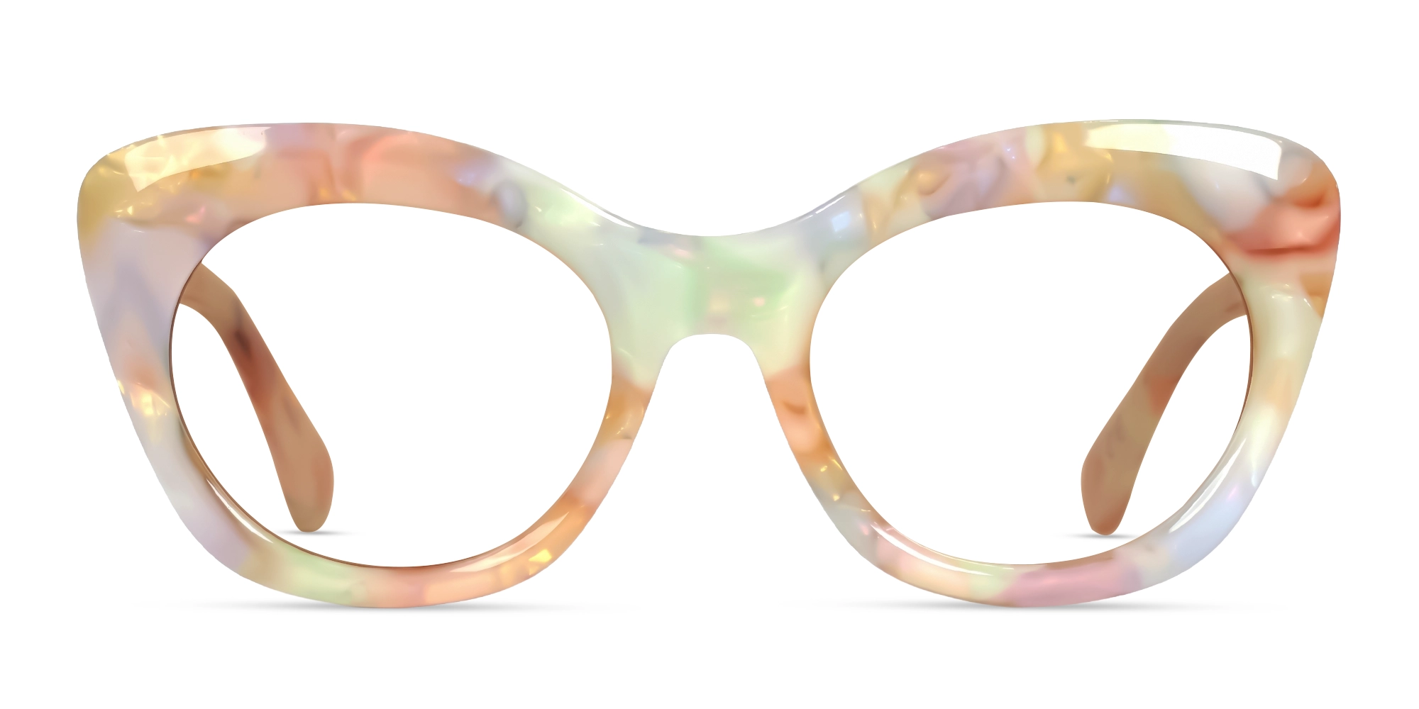 Pearl White Marble Butterfly Glasses-1 Pearl White Marble Butterfly Glasses-1