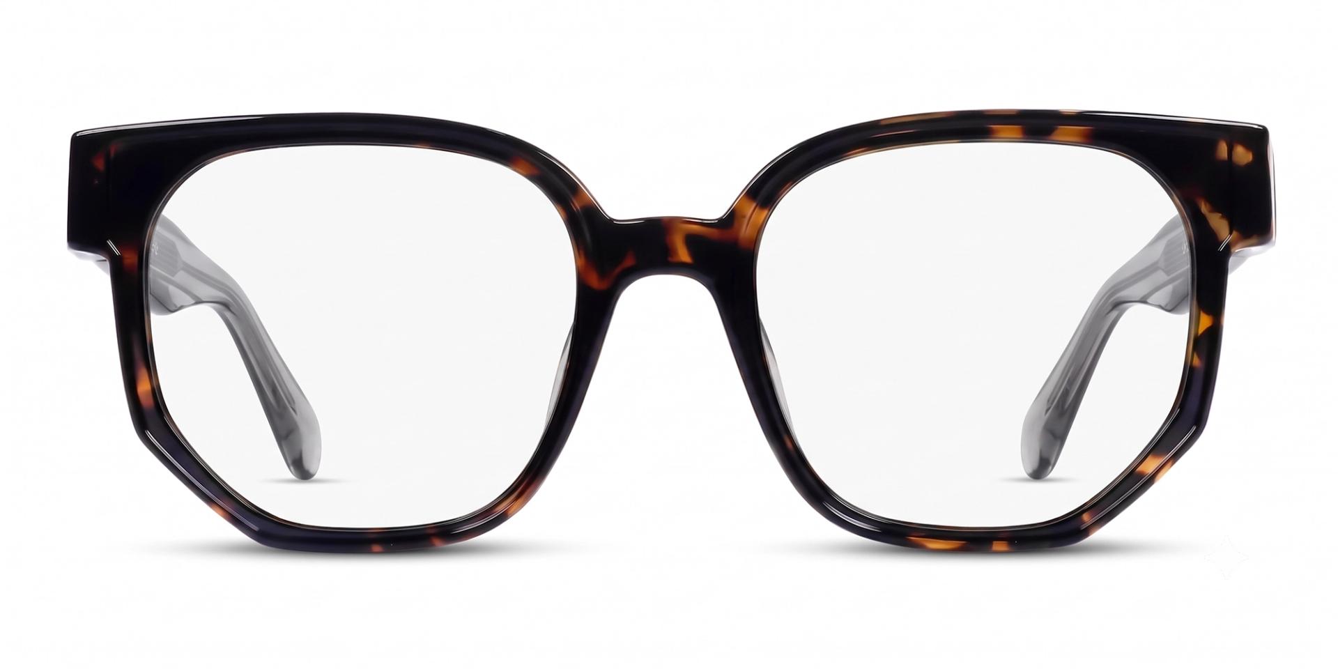 Large Tortoise Geometric Full-rim Glasses-1 Large Tortoise Geometric Full-rim Glasses-1