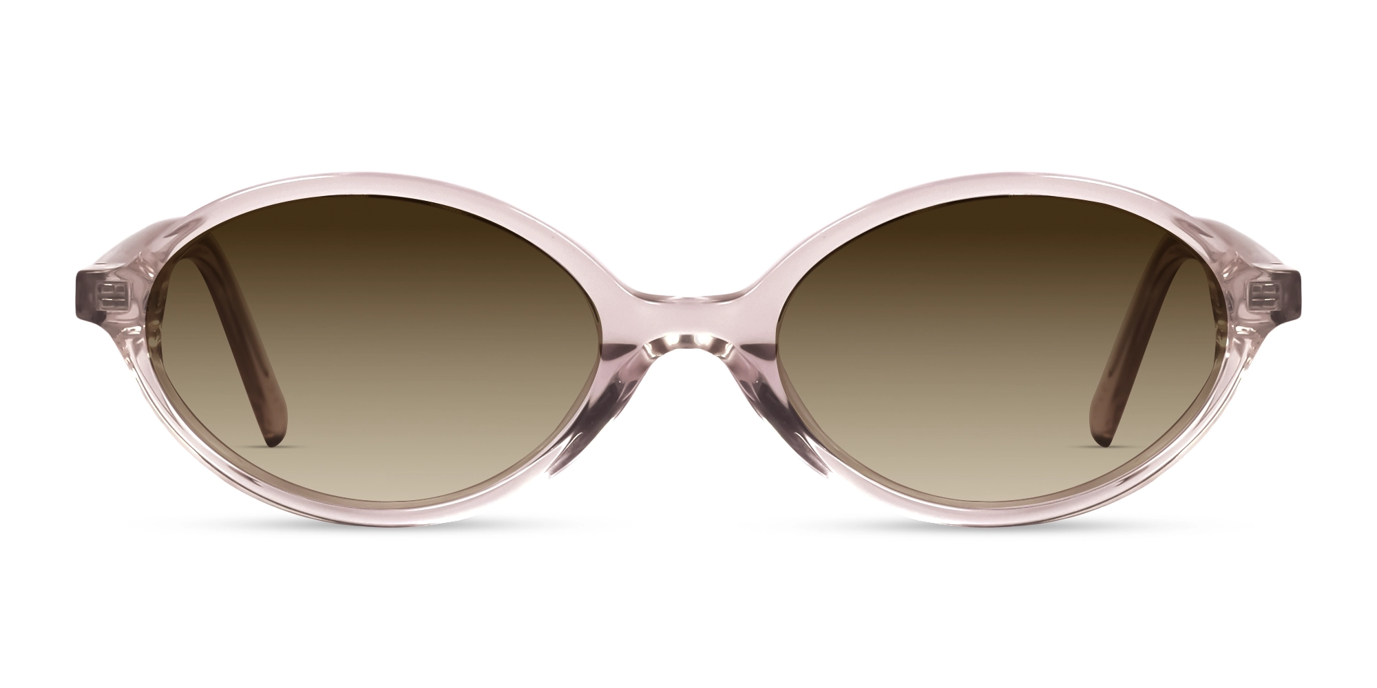 Large Crystal Peach Retro Oval Sunglasses-1 Large Crystal Peach Retro Oval Sunglasses-1