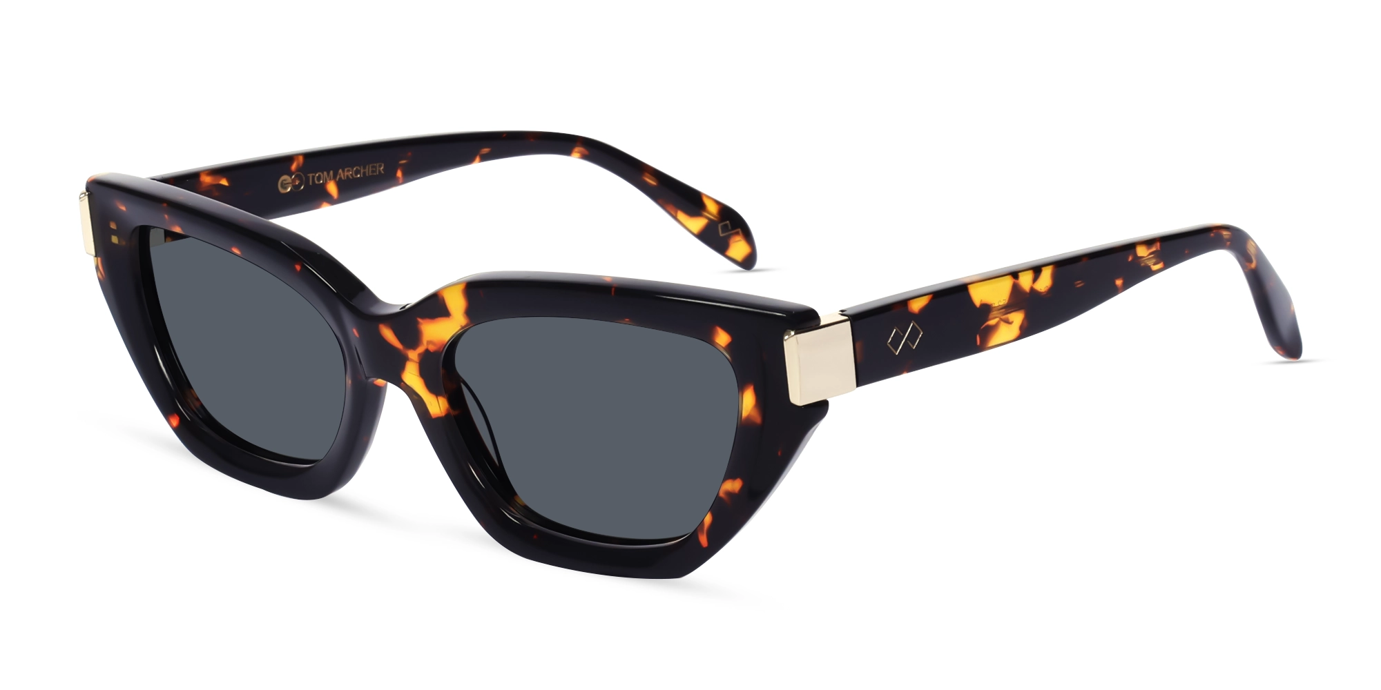 Havana Tortoise Cat-Eye Frame With Grey Tint Sunglasses-3