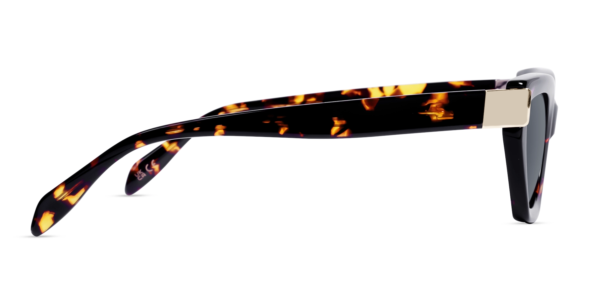 Havana Tortoise Cat-Eye Frame With Grey Tint Sunglasses-4