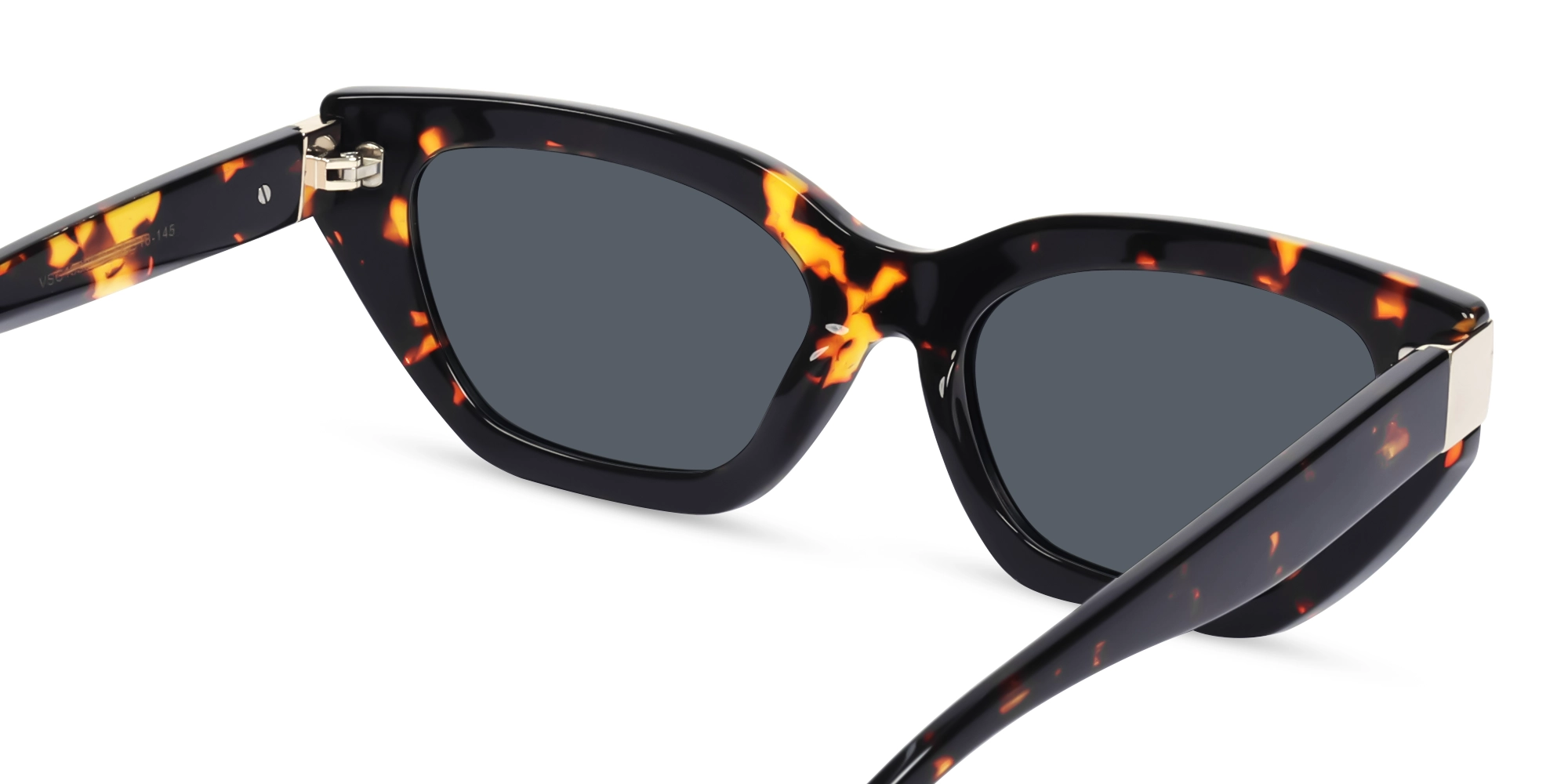 Havana Tortoise Cat-Eye Frame With Grey Tint Sunglasses-5