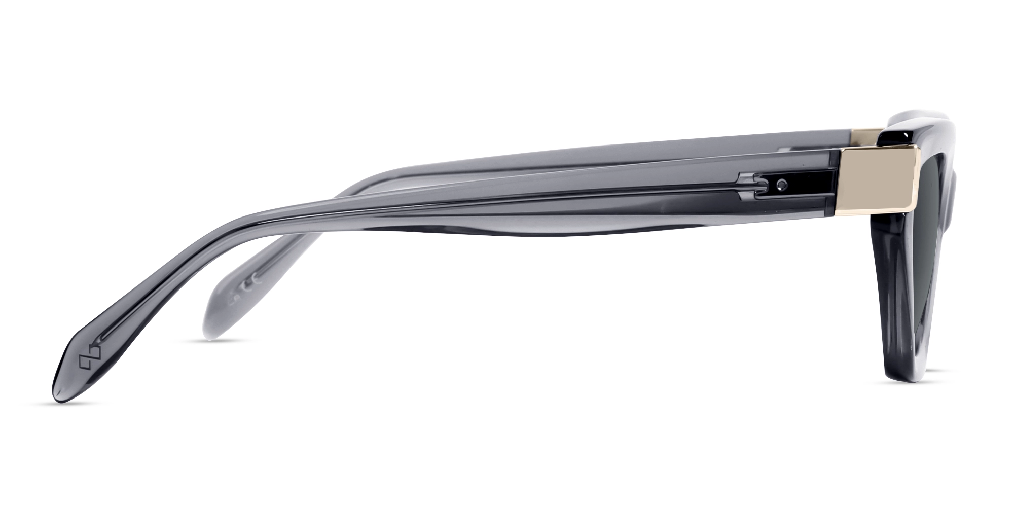 Crystal Grey Cat-Eye Frame With Grey Tint Sunglasses-4
