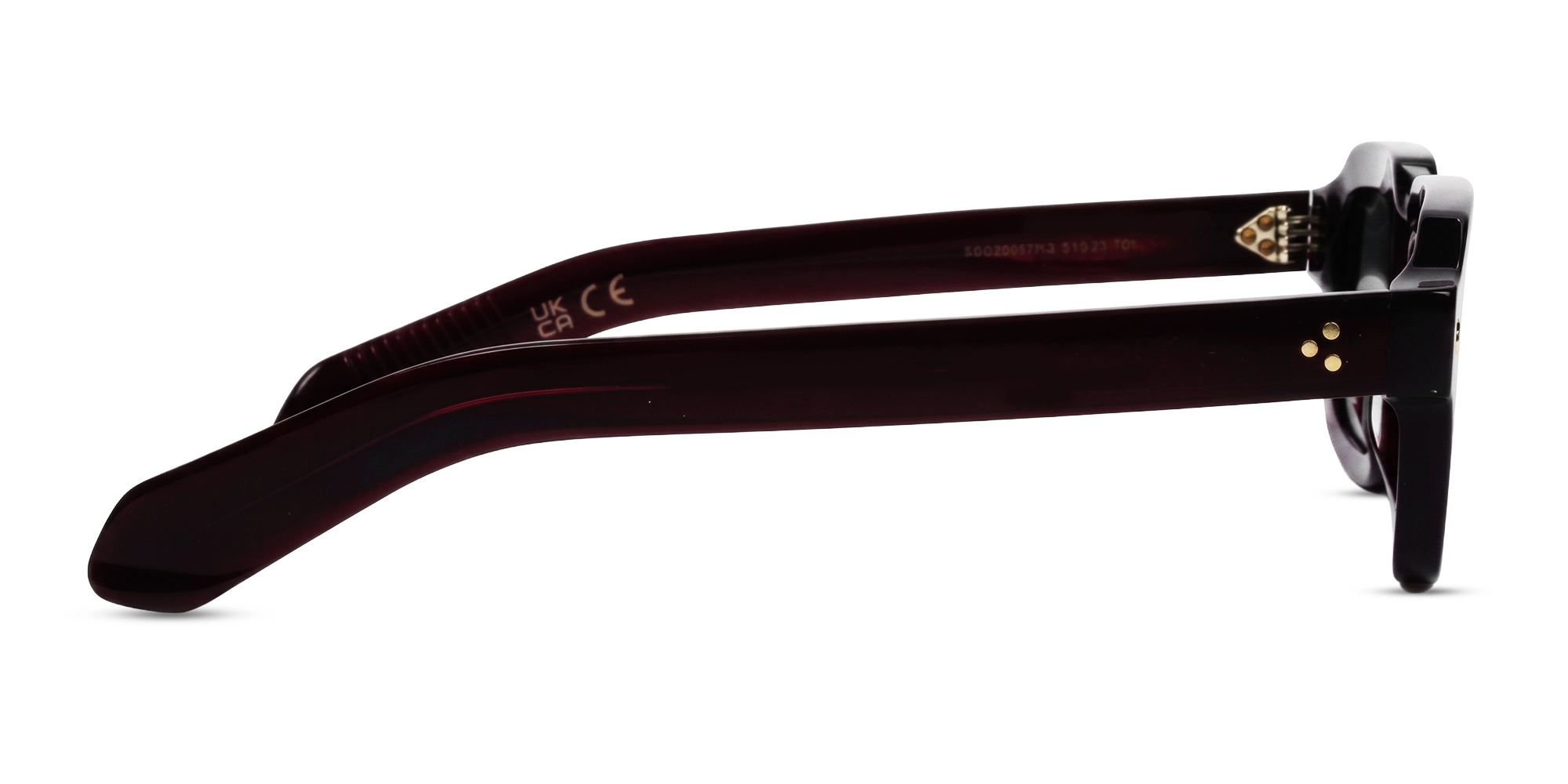 Dark Maroon Thick Frame Sunglasses With Green Tint-4