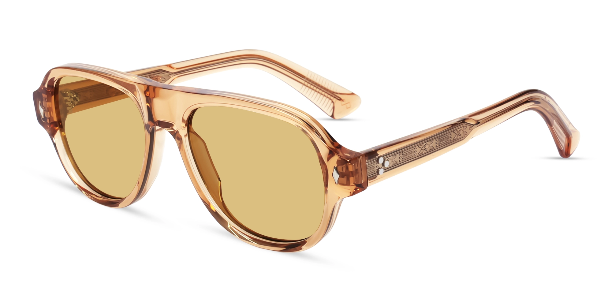 Orange Vintage Flat-Top Sunglasses With Orange Lenses-3 Orange Vintage Flat-Top Sunglasses With Orange Lenses-3