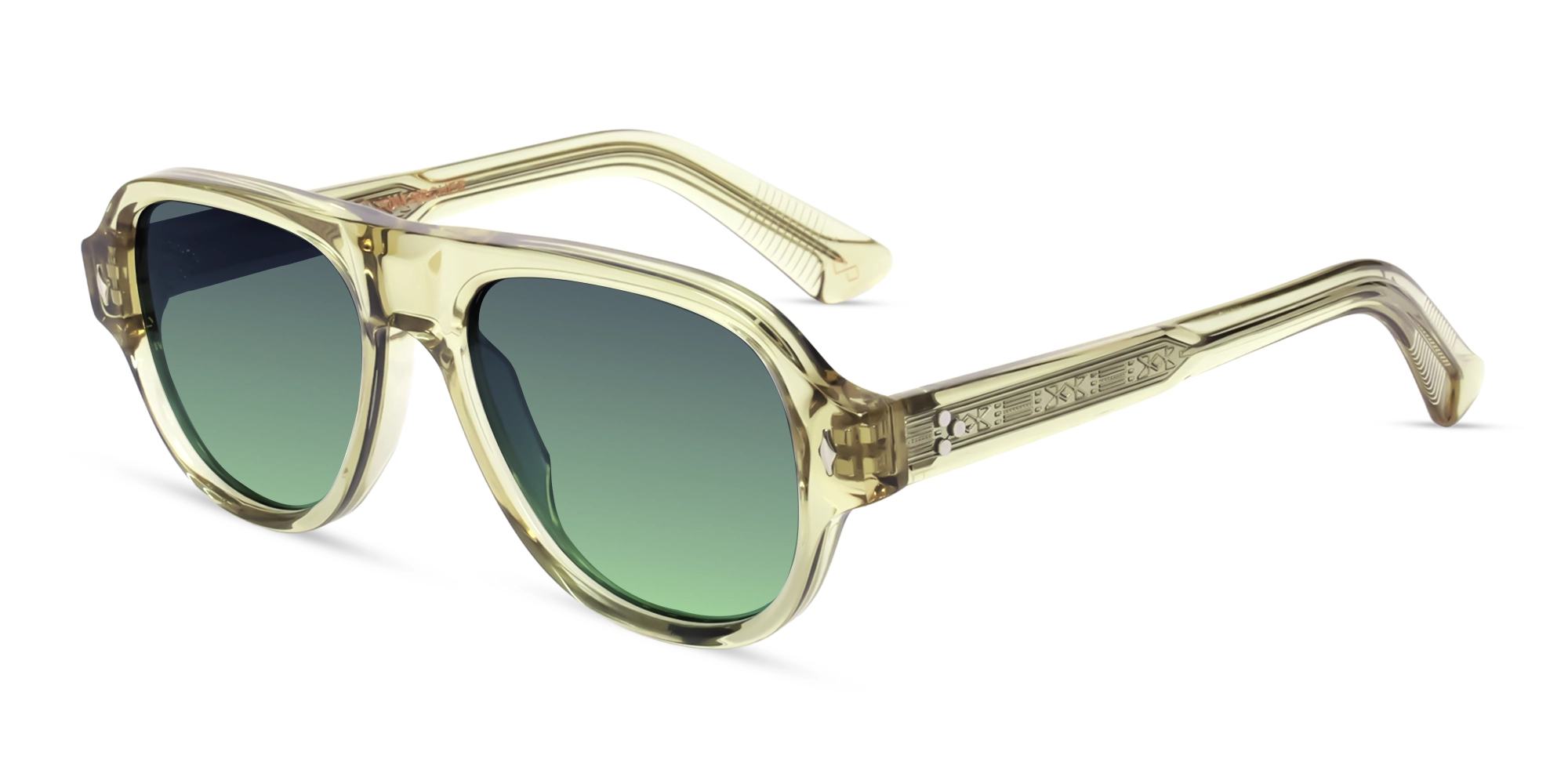 Crystal Gin Green Pilot Frame With Light Green Tint-3