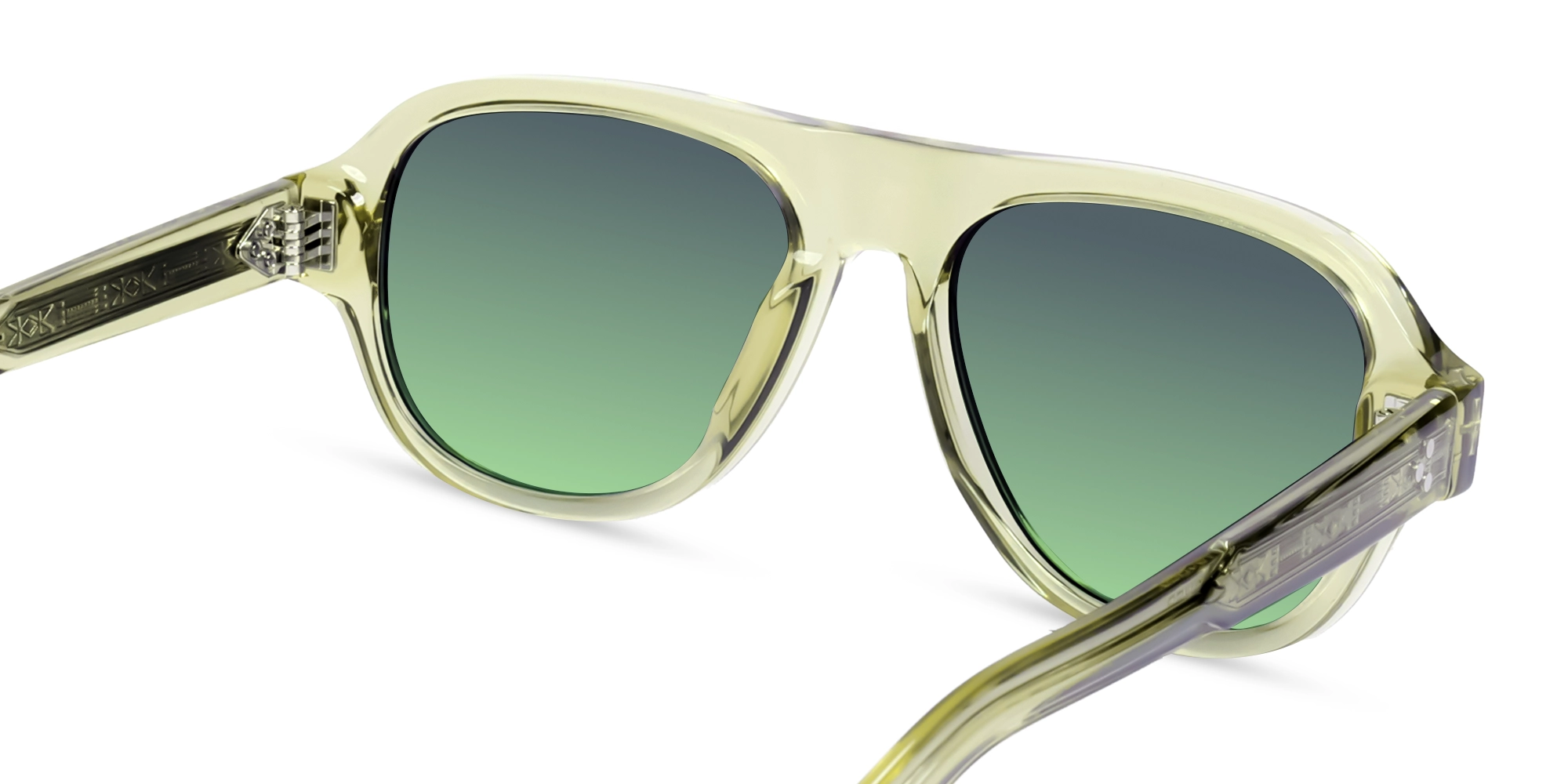 Crystal Gin Green Pilot Frame With Light Green Tint-5