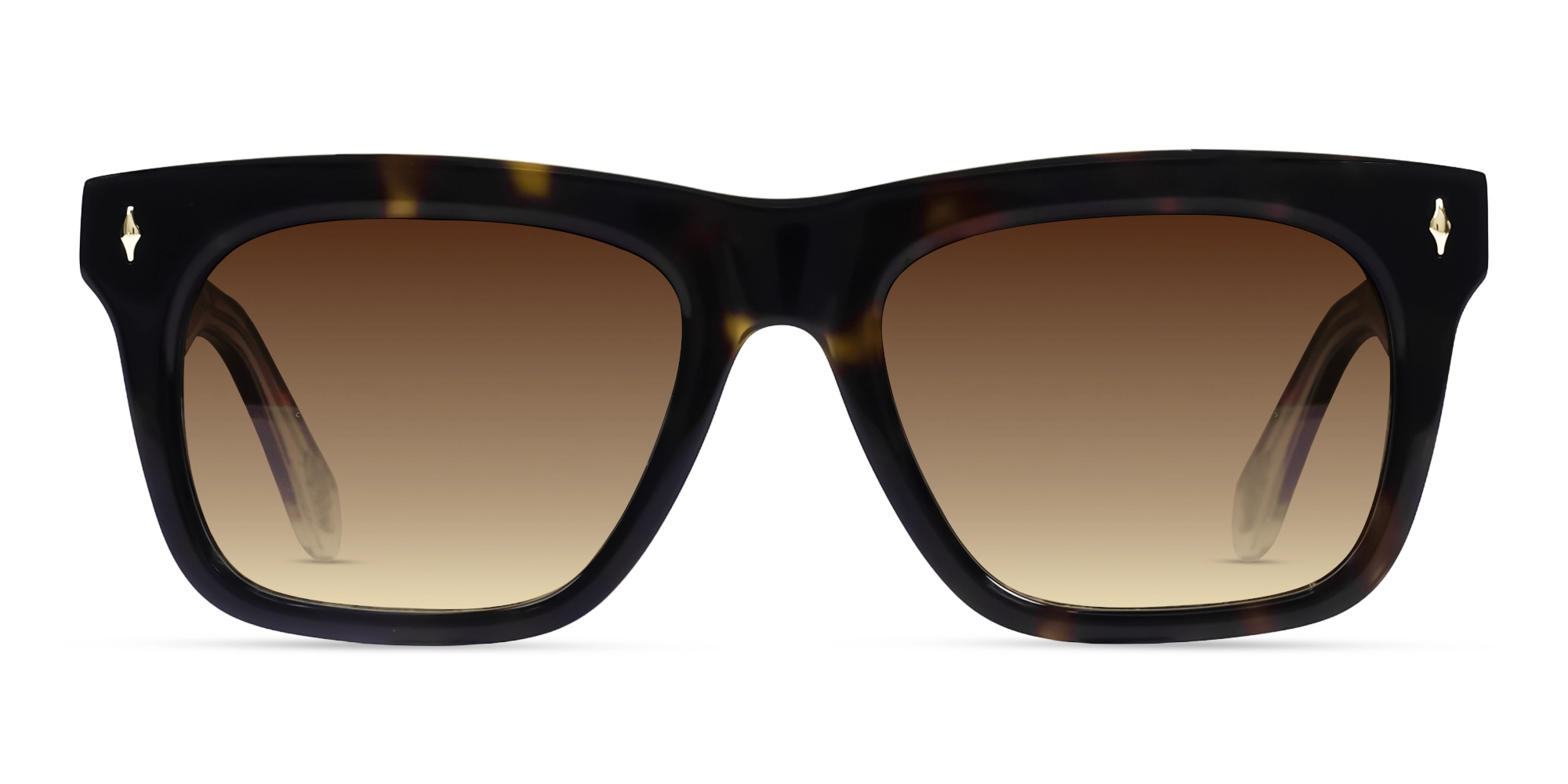 Tortoise Acetate Sunglasses With Brown Gradient Lenses-1
