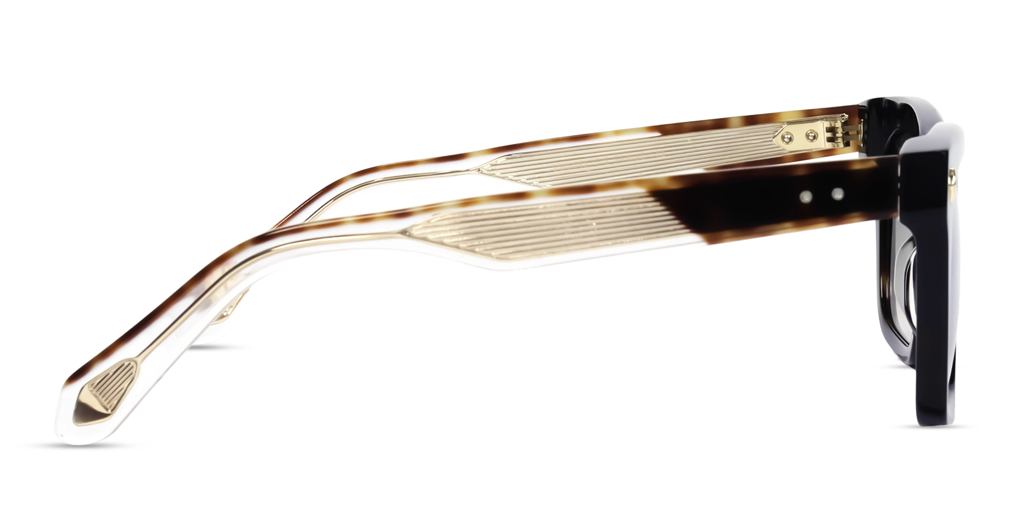 Tortoise Acetate Sunglasses With Brown Gradient Lenses-4